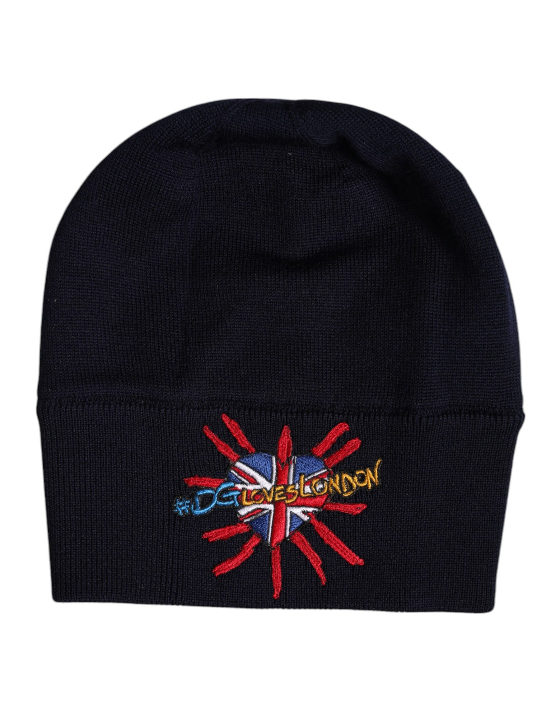 Dolce & Gabbana Black Wool #DGLovesLondon Winter Beanie Hat | Regal Royce
