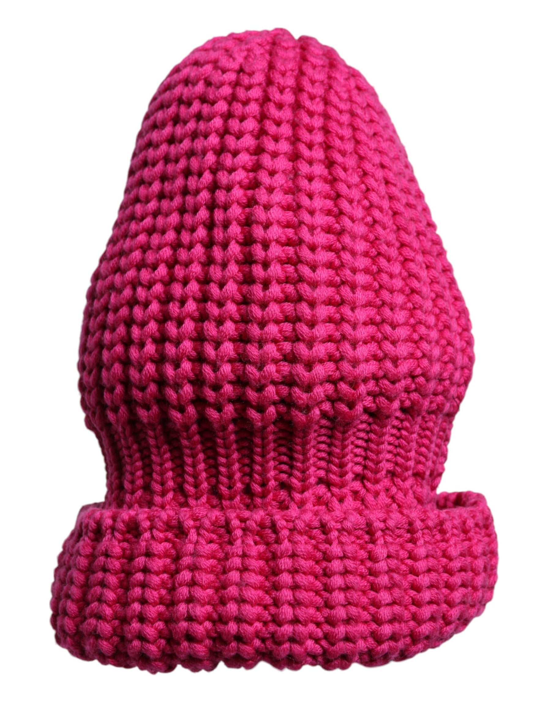 Dolce & Gabbana Pink Solid Wool Knitted Winter Beanie Hat | Regal Royce