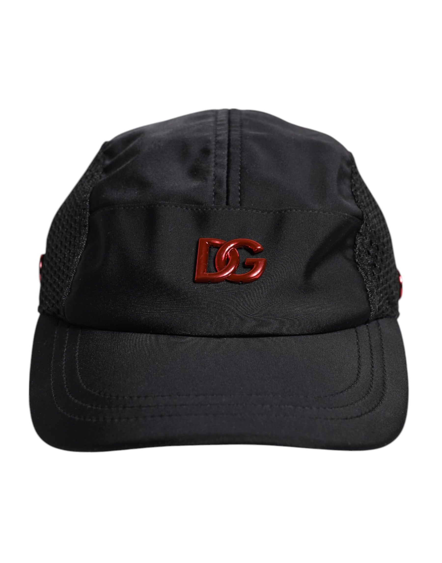 Dolce & Gabbana Black Nylon Logo 6 Panels Baseball Cap | Regal Royce