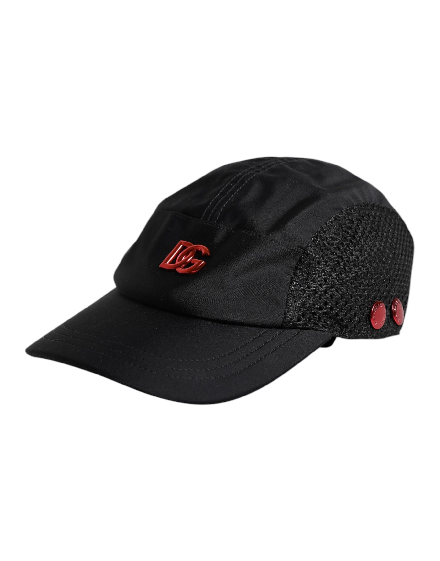 Dolce & Gabbana Black Nylon Logo 6 Panels Baseball Cap | Regal Royce