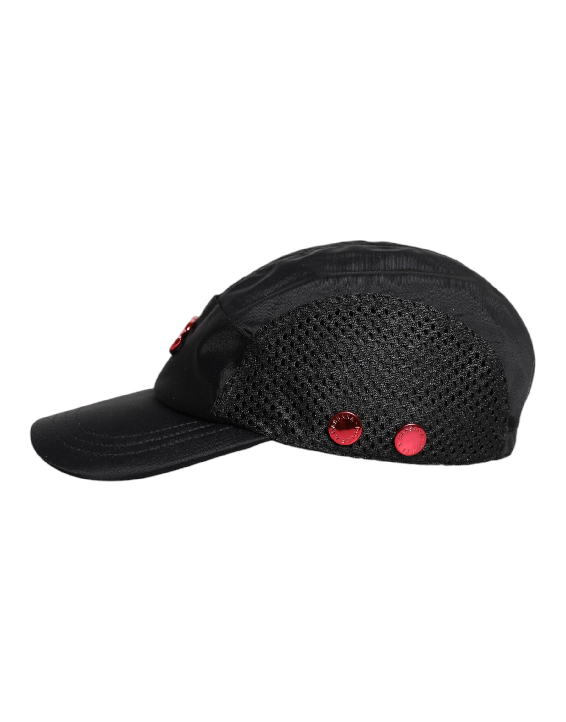 Dolce & Gabbana Black Nylon Logo 6 Panels Baseball Cap | Regal Royce