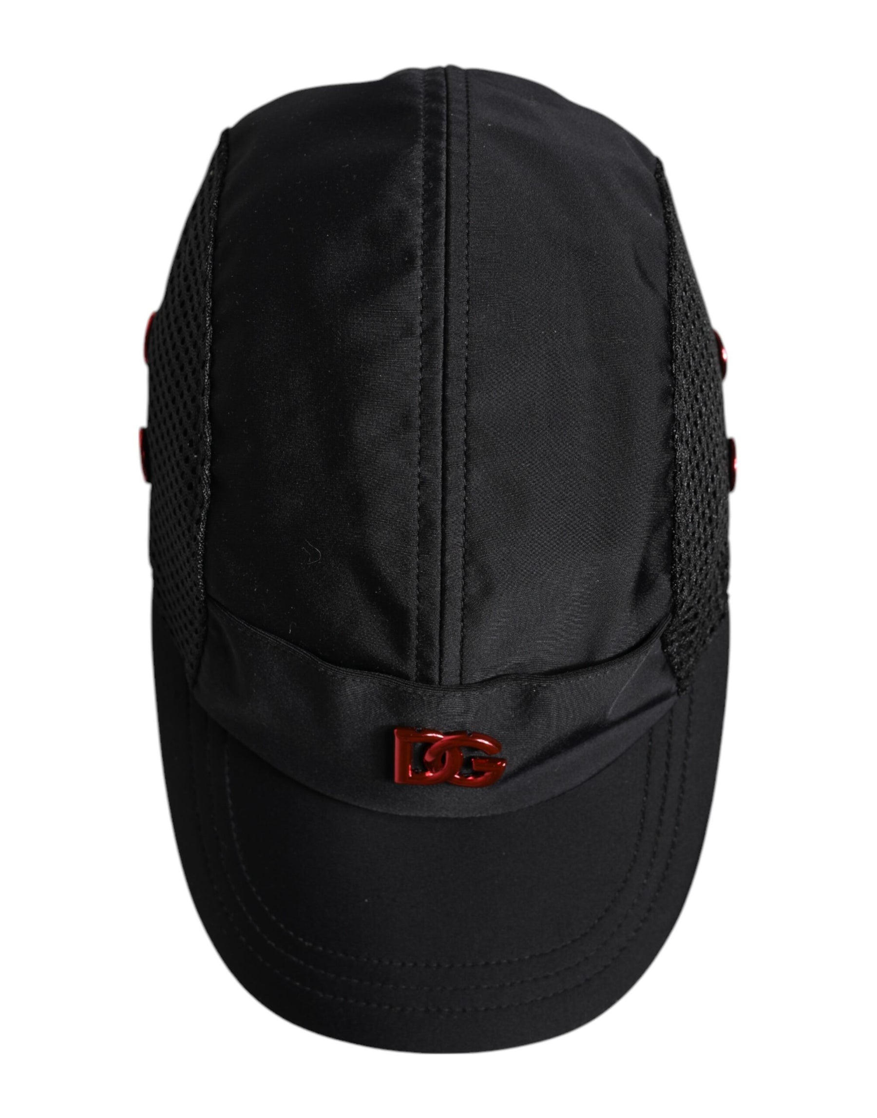 Dolce & Gabbana Black Nylon Logo 6 Panels Baseball Cap | Regal Royce