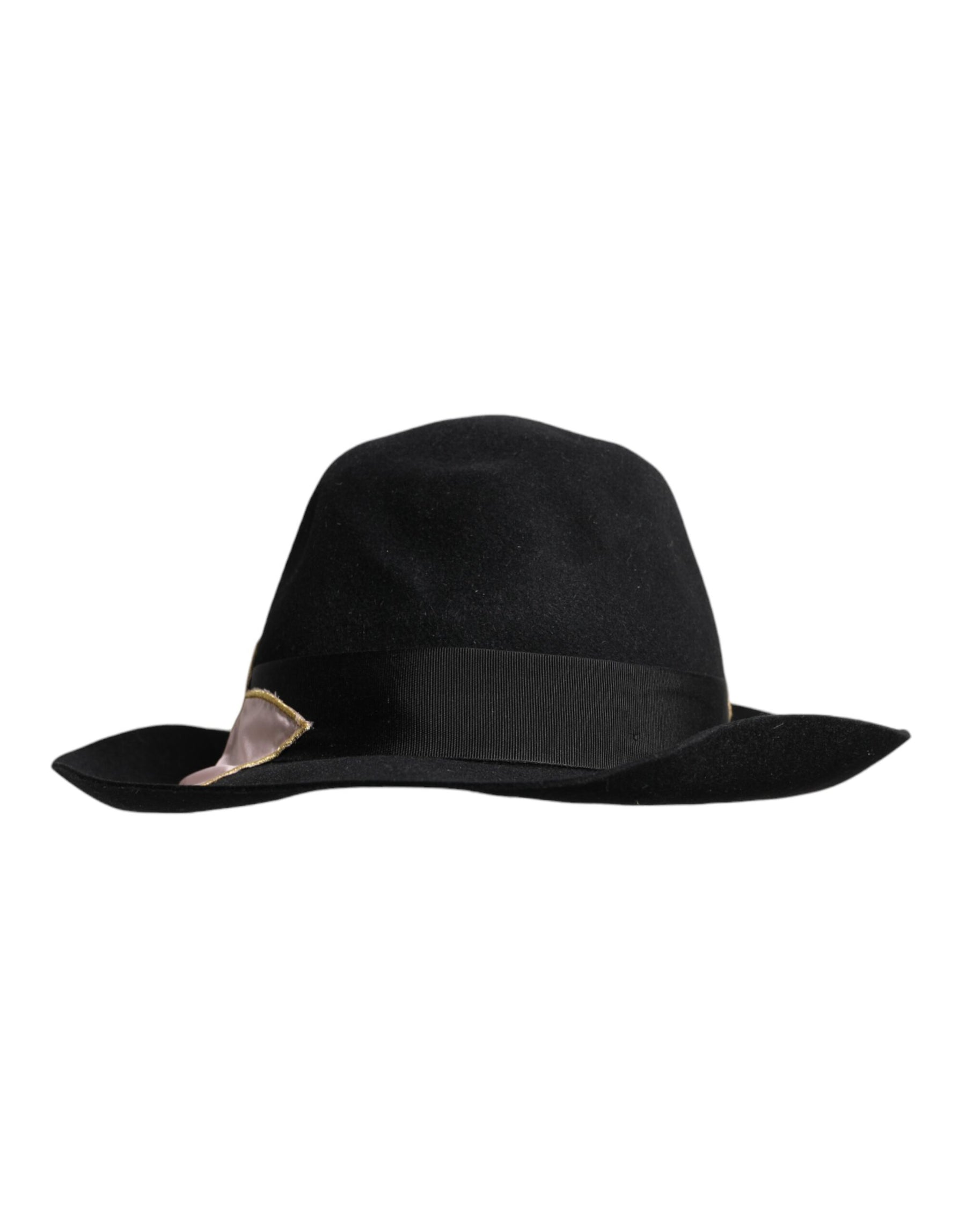 Dolce & Gabbana Black Logo Embroidered Women Wide Brim Hat | Regal Royce