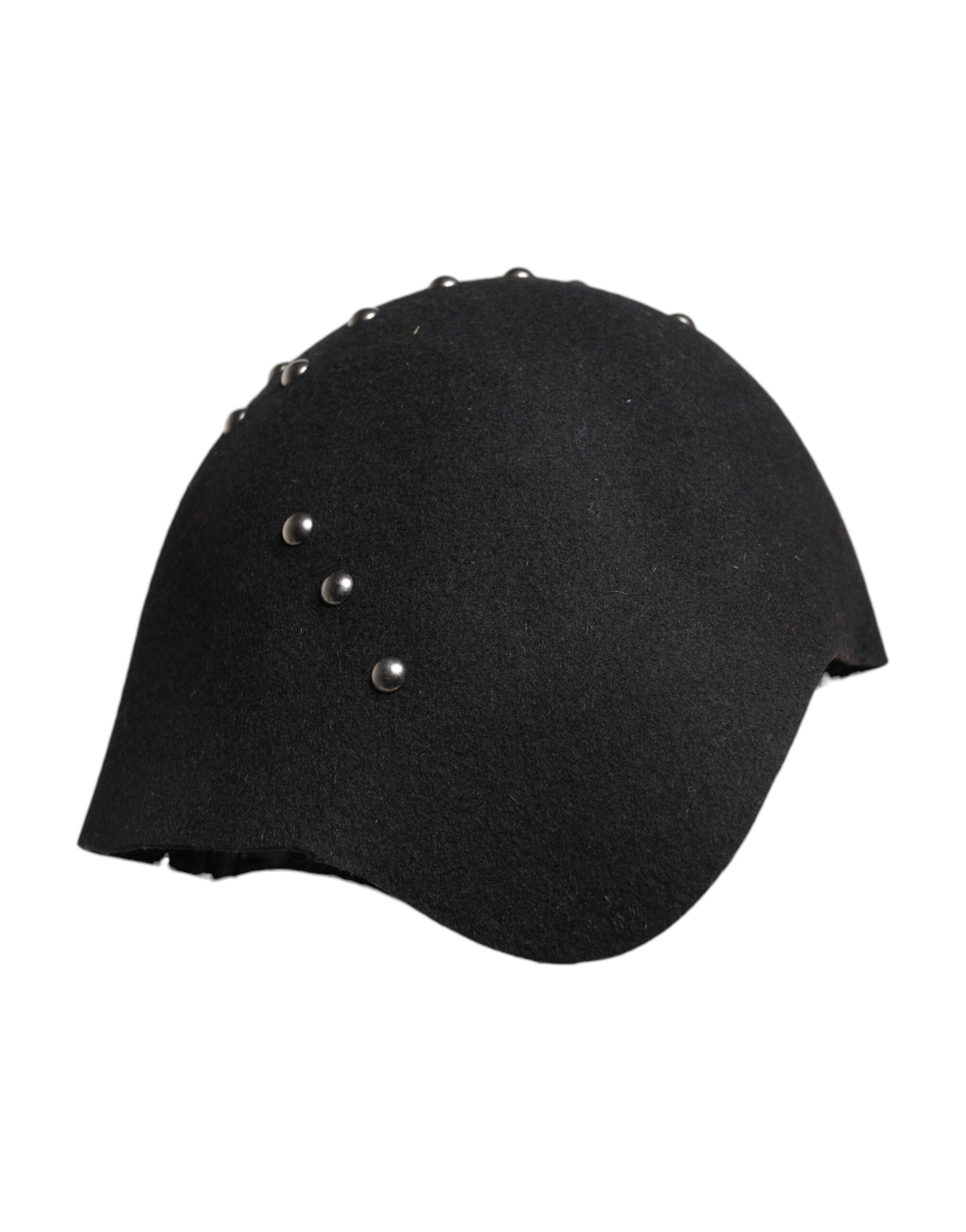 Dolce & Gabbana Black Wool Multicolor Embellished Cloche Hat | Regal Royce