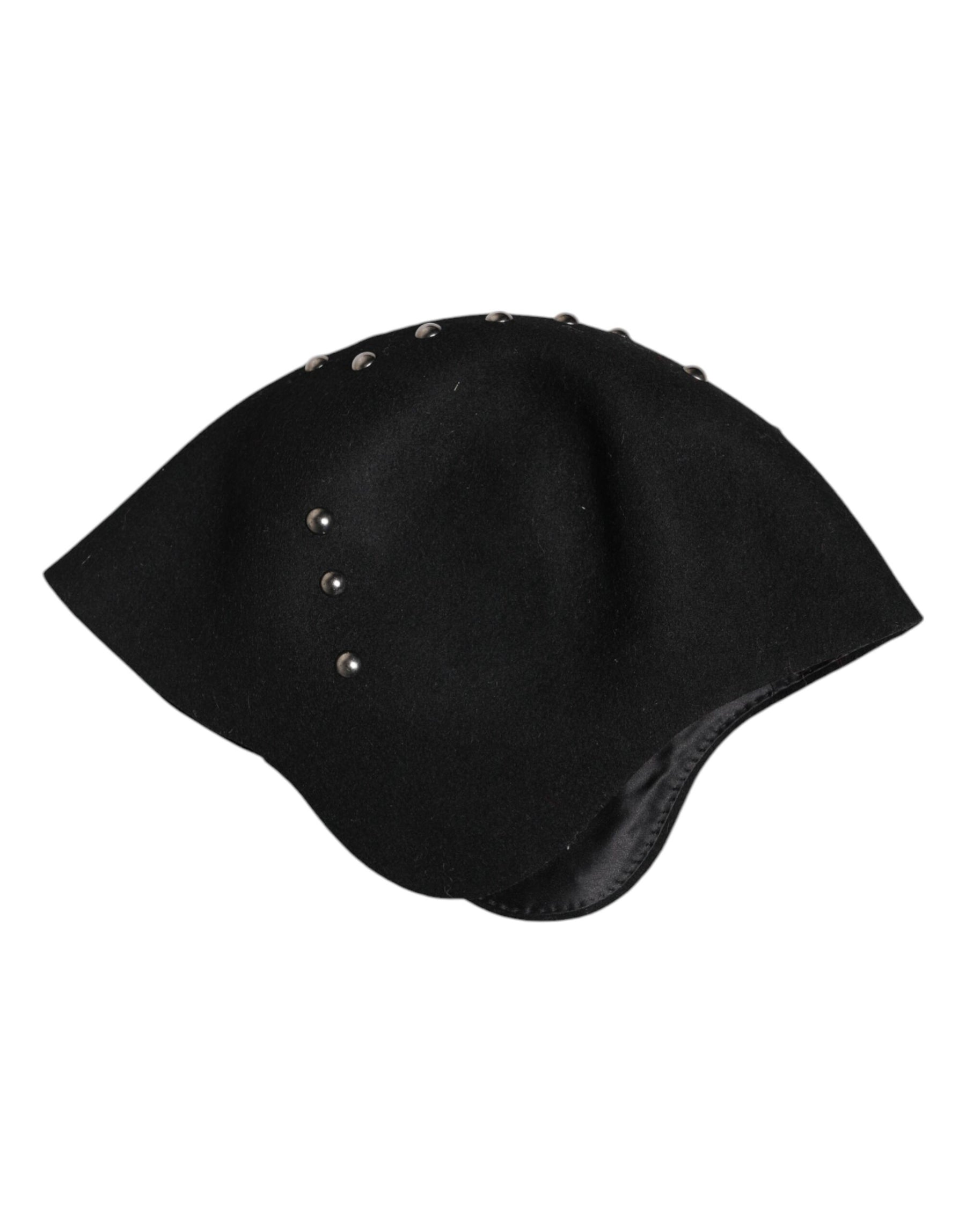 Dolce & Gabbana Black Wool Multicolor Embellished Cloche Hat | Regal Royce