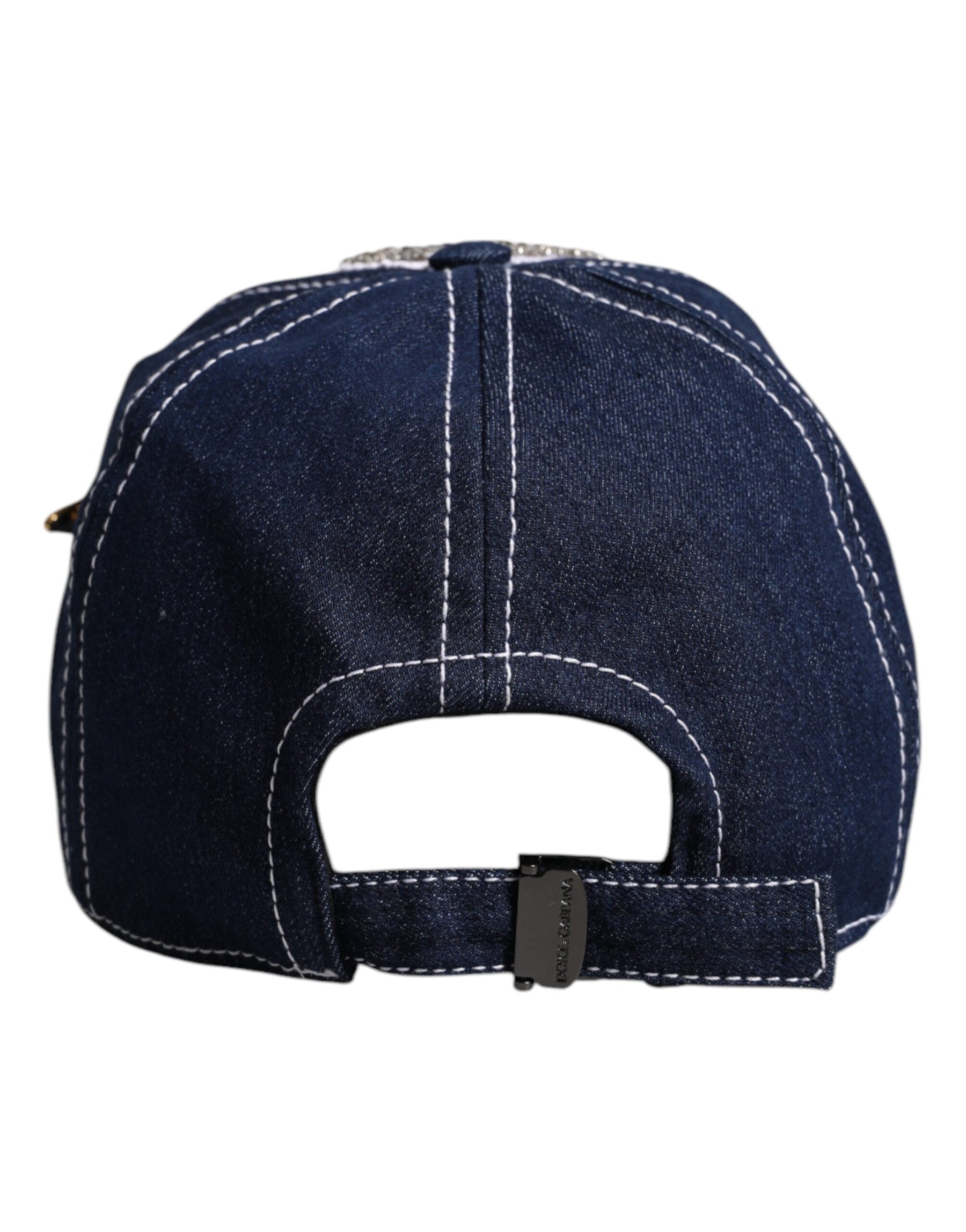 Dolce & Gabbana Blue Crystal Embellishment Baseball Cap | Regal Royce