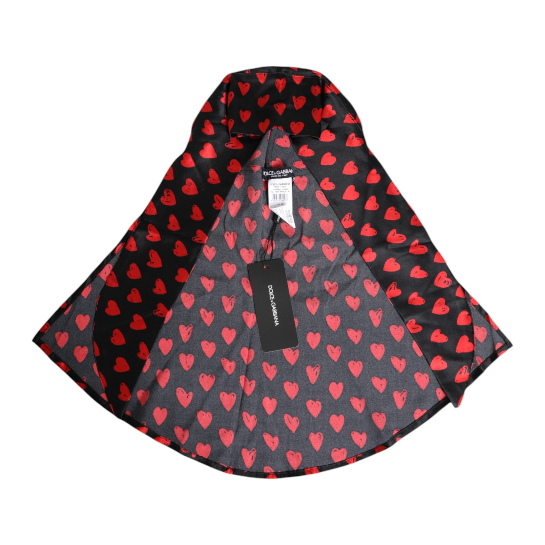 Dolce & Gabbana Black Red Hearts Polyester Hat | Regal Royce