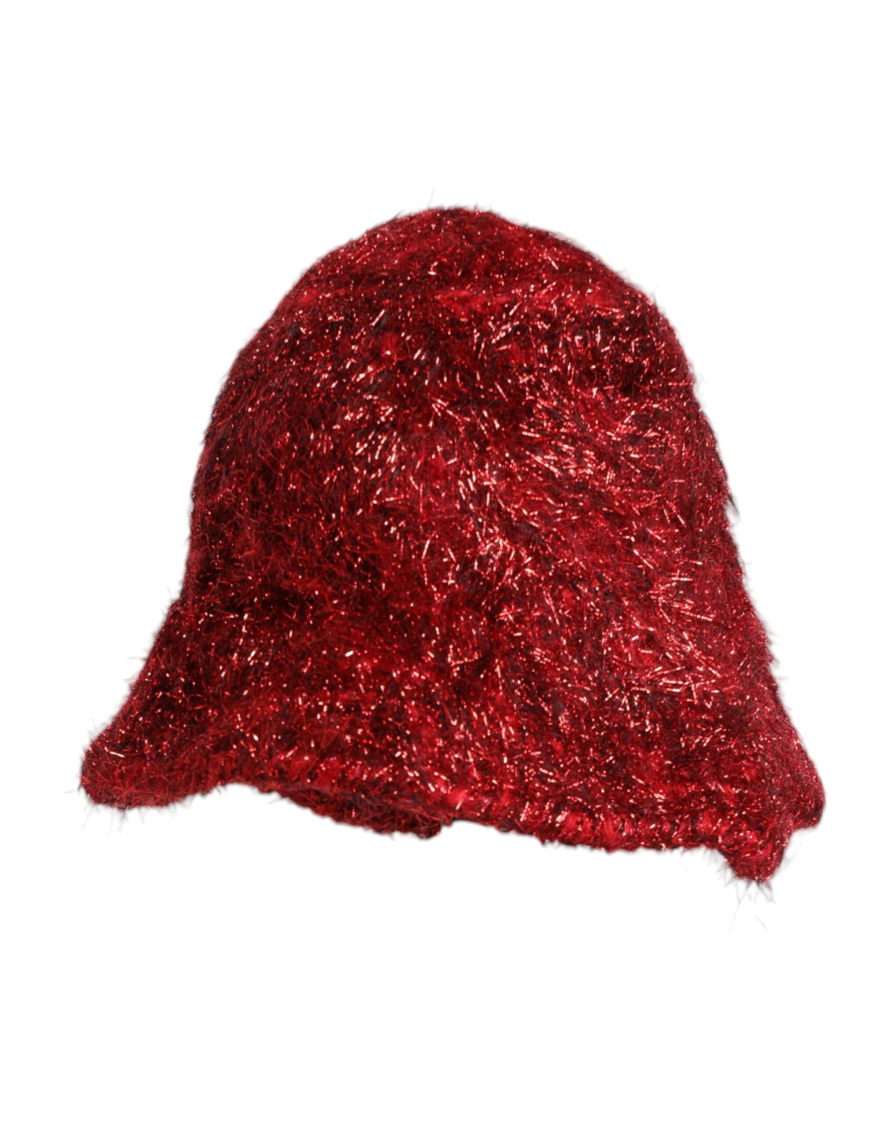 Dolce & Gabbana Red Viscose Tinsel Wide Brim Bucket Hat | Regal Royce