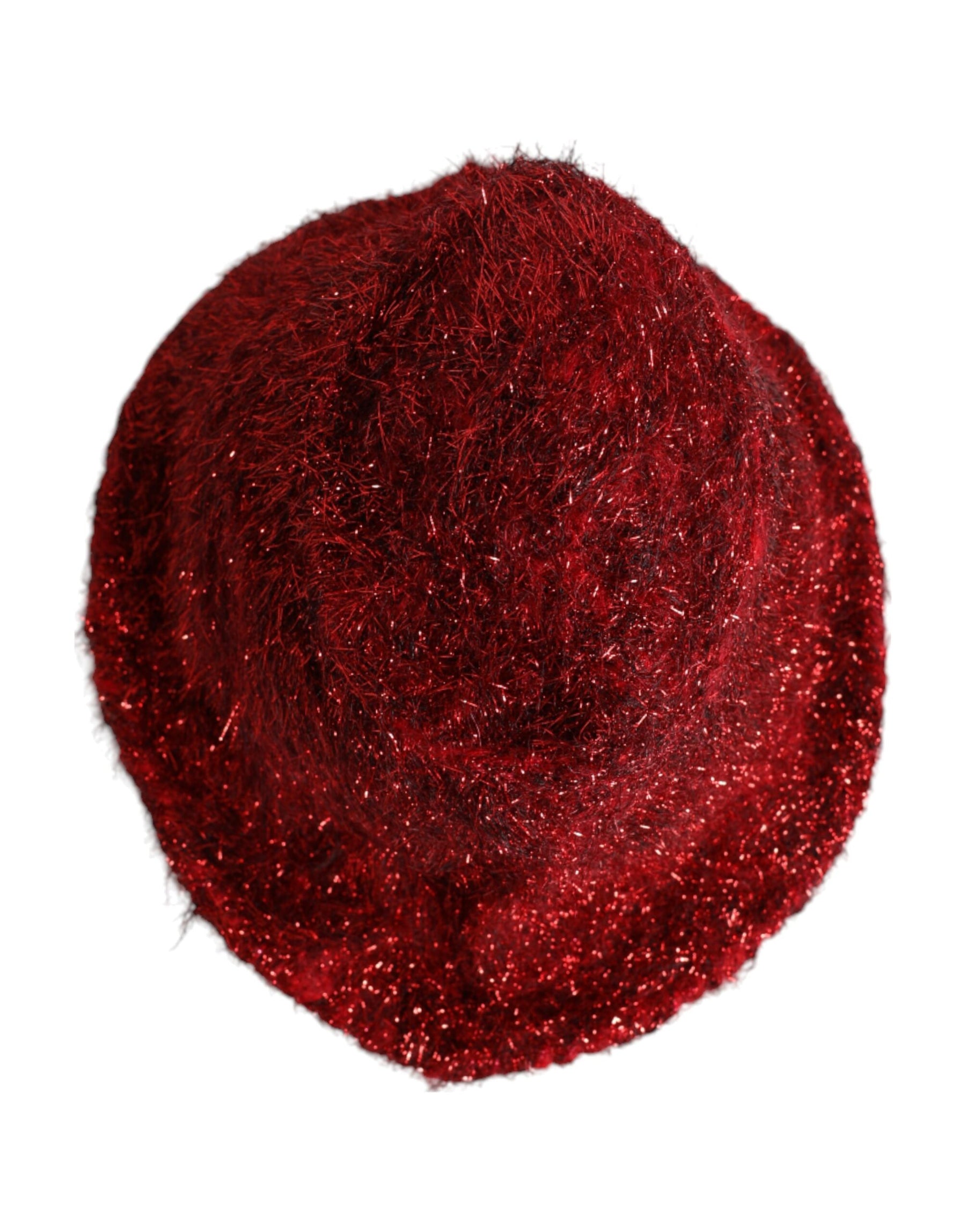 Dolce & Gabbana Red Viscose Tinsel Wide Brim Bucket Hat | Regal Royce