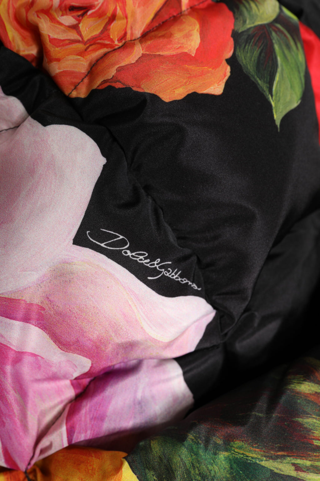 Dolce & Gabbana Black Floral Print Whole Head Wrap Hat