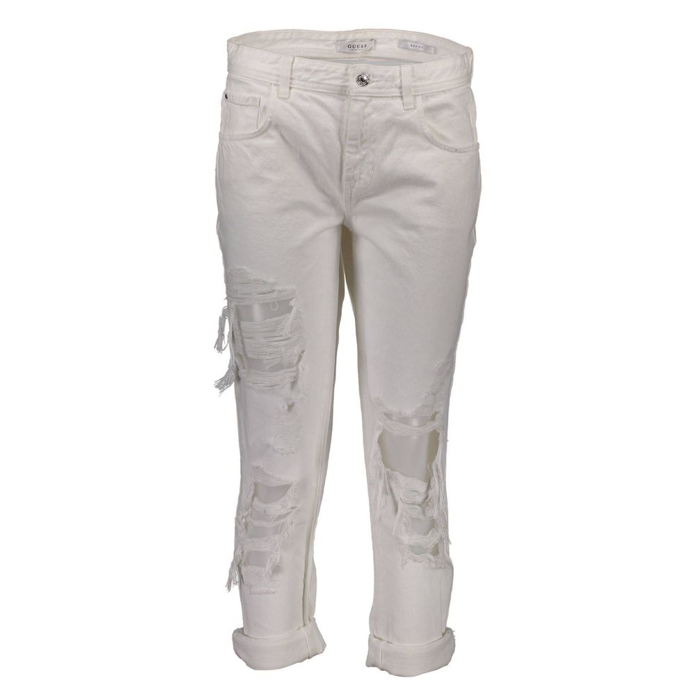 Guess Jeans Bianco Cotton Women Jeans | Regal Royce