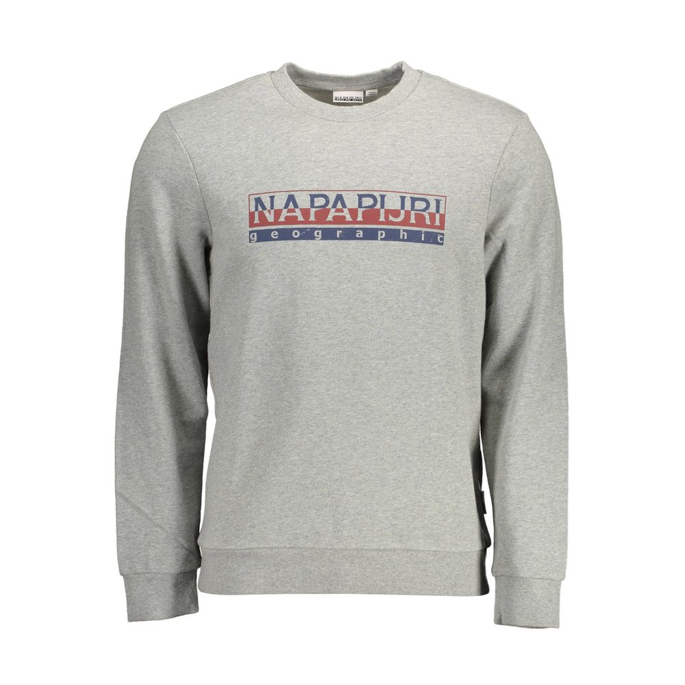 Napapijri Grigio Cotton Men Sweatshirt | Regal Royce