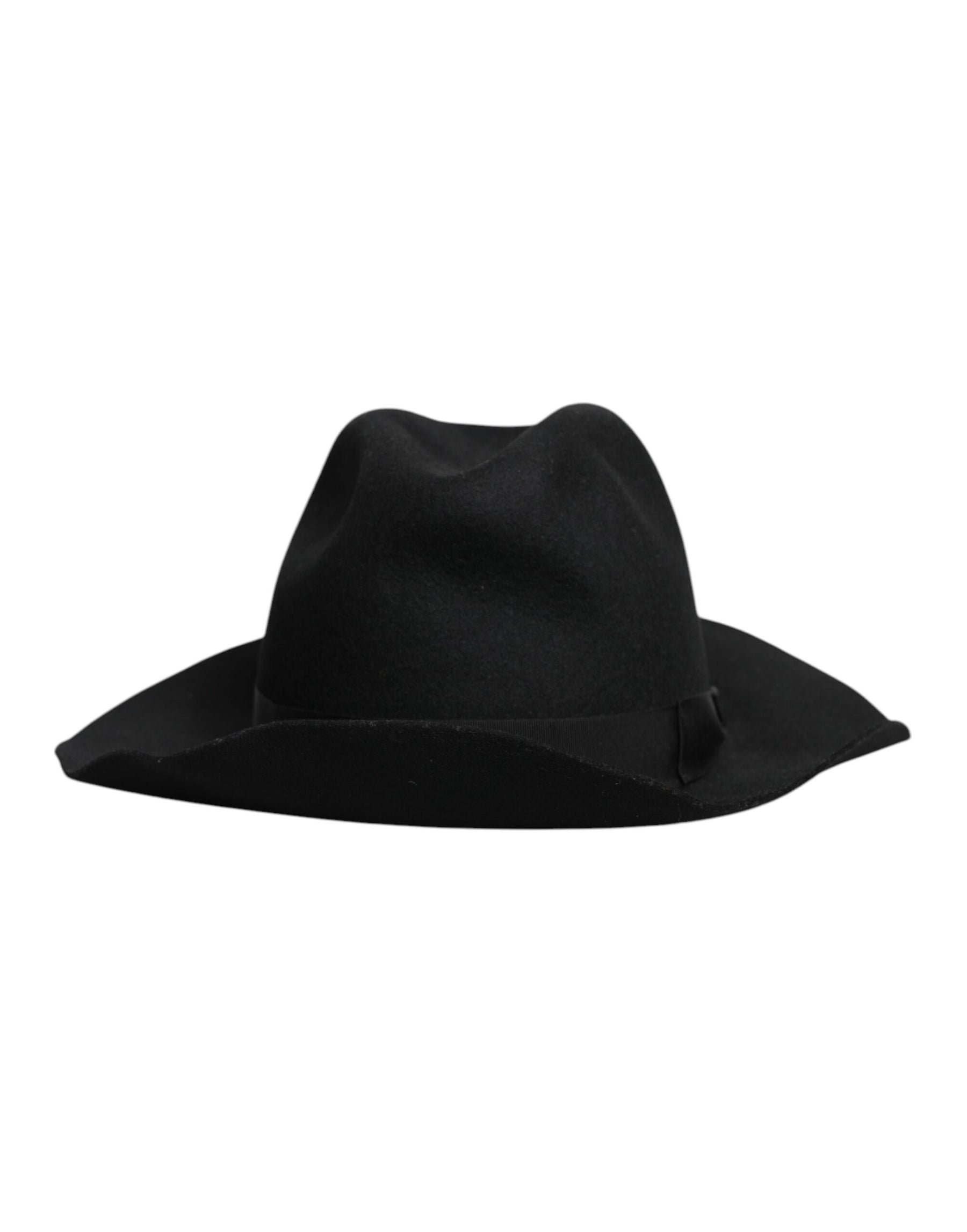 Dolce & Gabbana Black Wide Brim Trilby Fedora Hat | Regal Royce