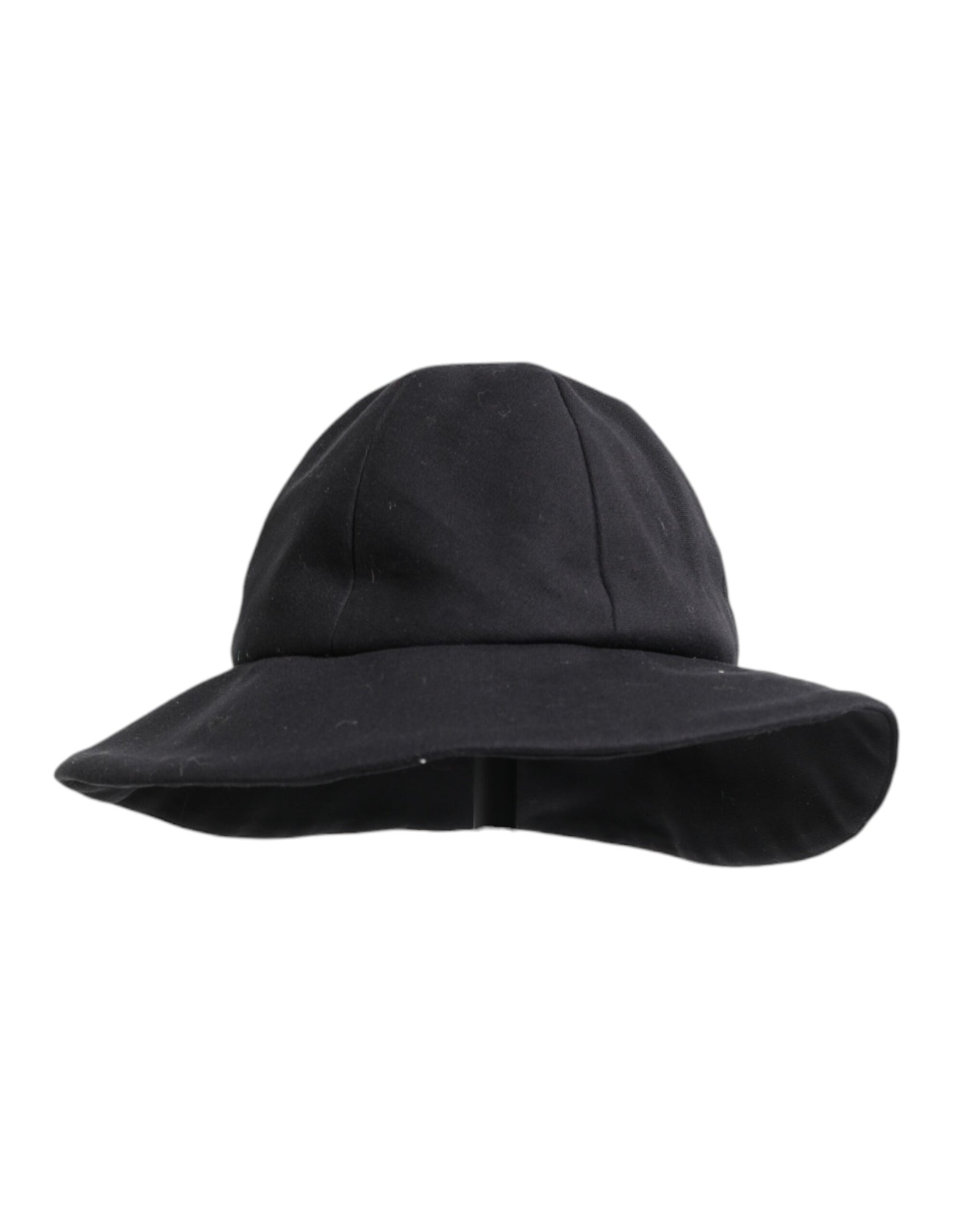 Dolce & Gabbana Black Cotton Wide Brim Bucket Hat | Regal Royce