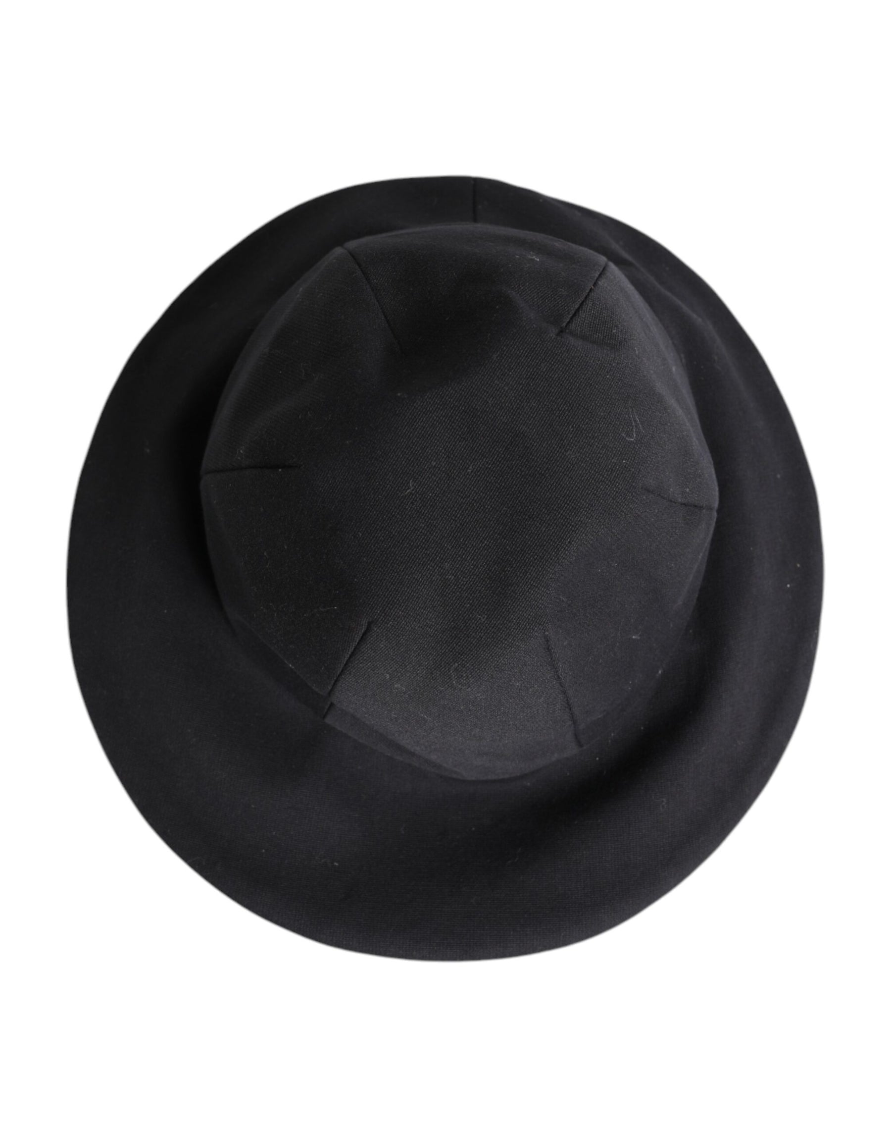 Dolce & Gabbana Black Cotton Wide Brim Bucket Hat | Regal Royce