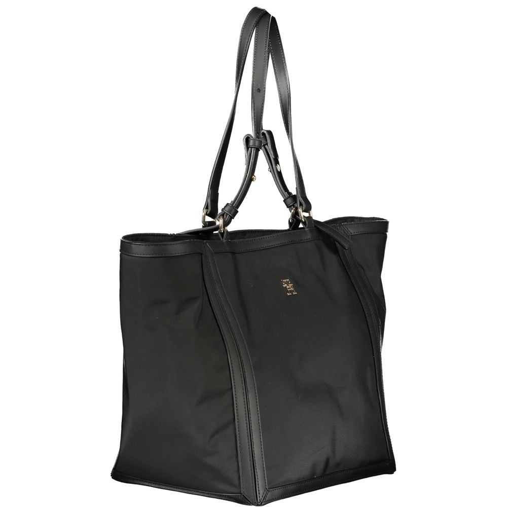 Tommy Hilfiger Black Polyester Women Handbag | Regal Royce