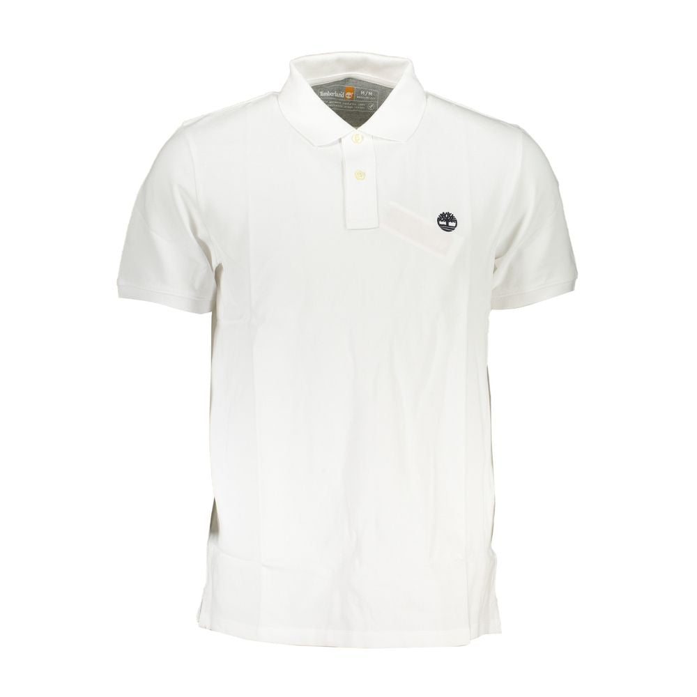Timberland Bianco Cotton Men Polo Shirt | Regal Royce