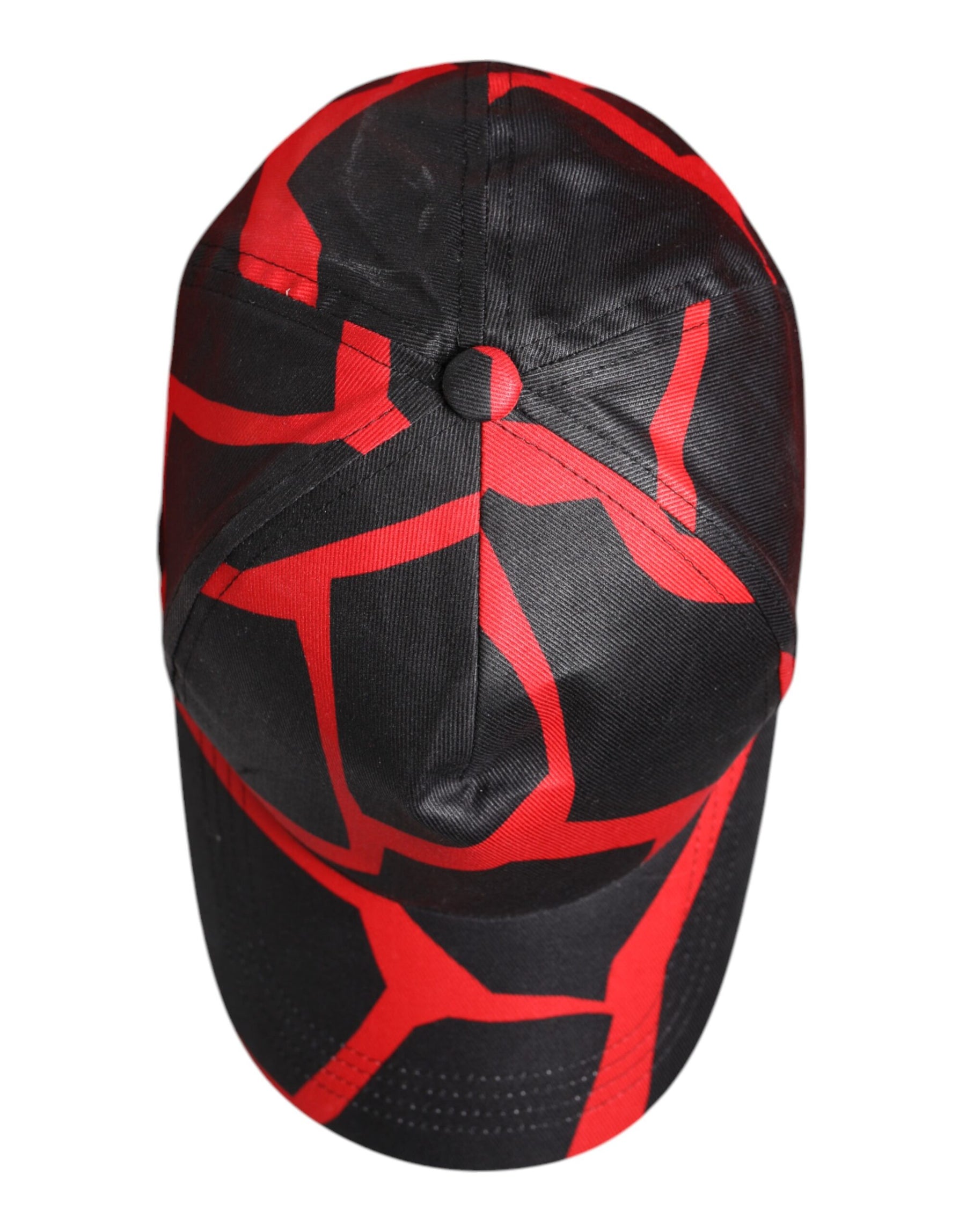Dolce & Gabbana Red Black Lace Tulle Cotton Baseball Cap | Regal Royce