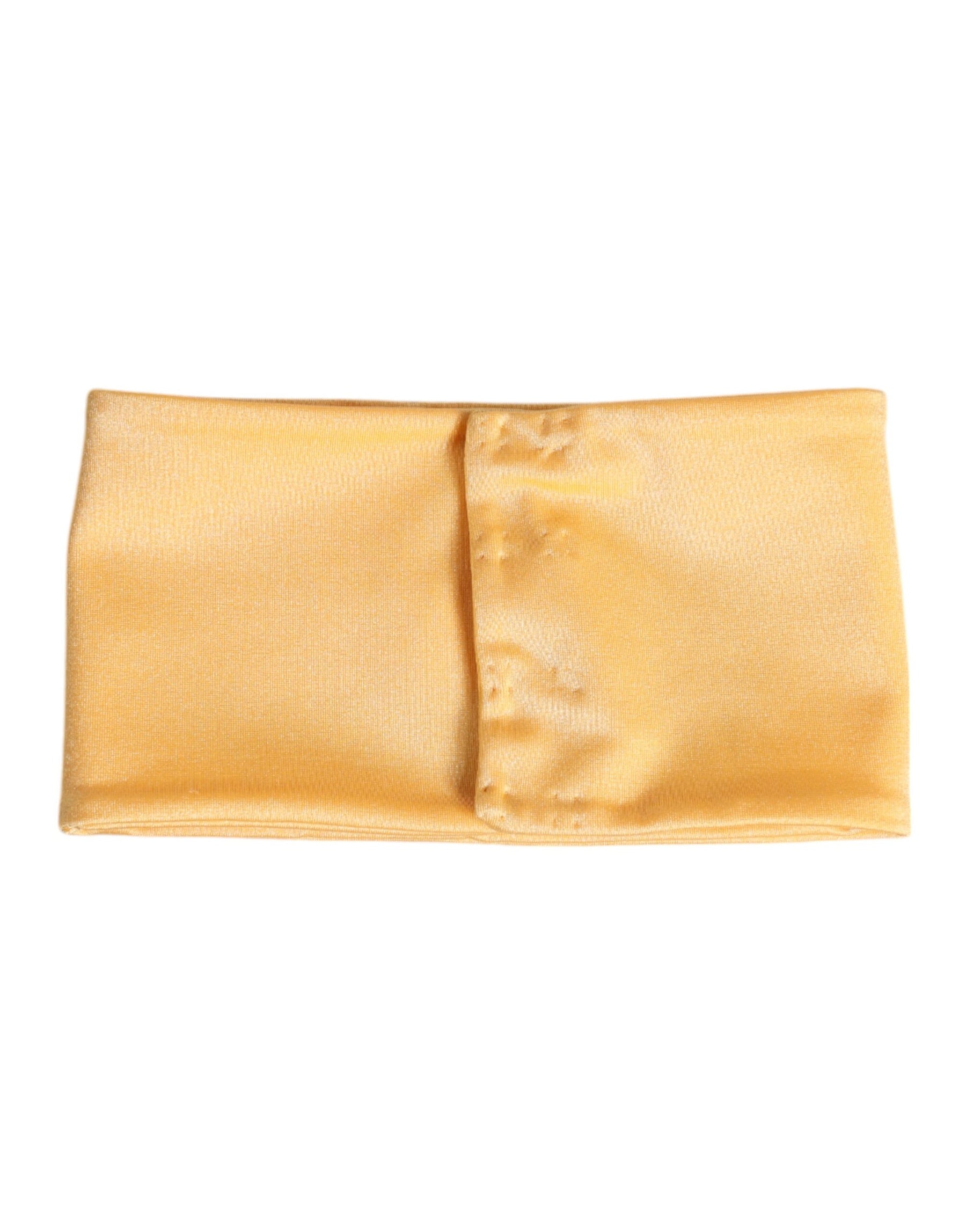 Dolce & Gabbana Yellow Nylon Stretch Women Neck Warmer Scarf | Regal Royce
