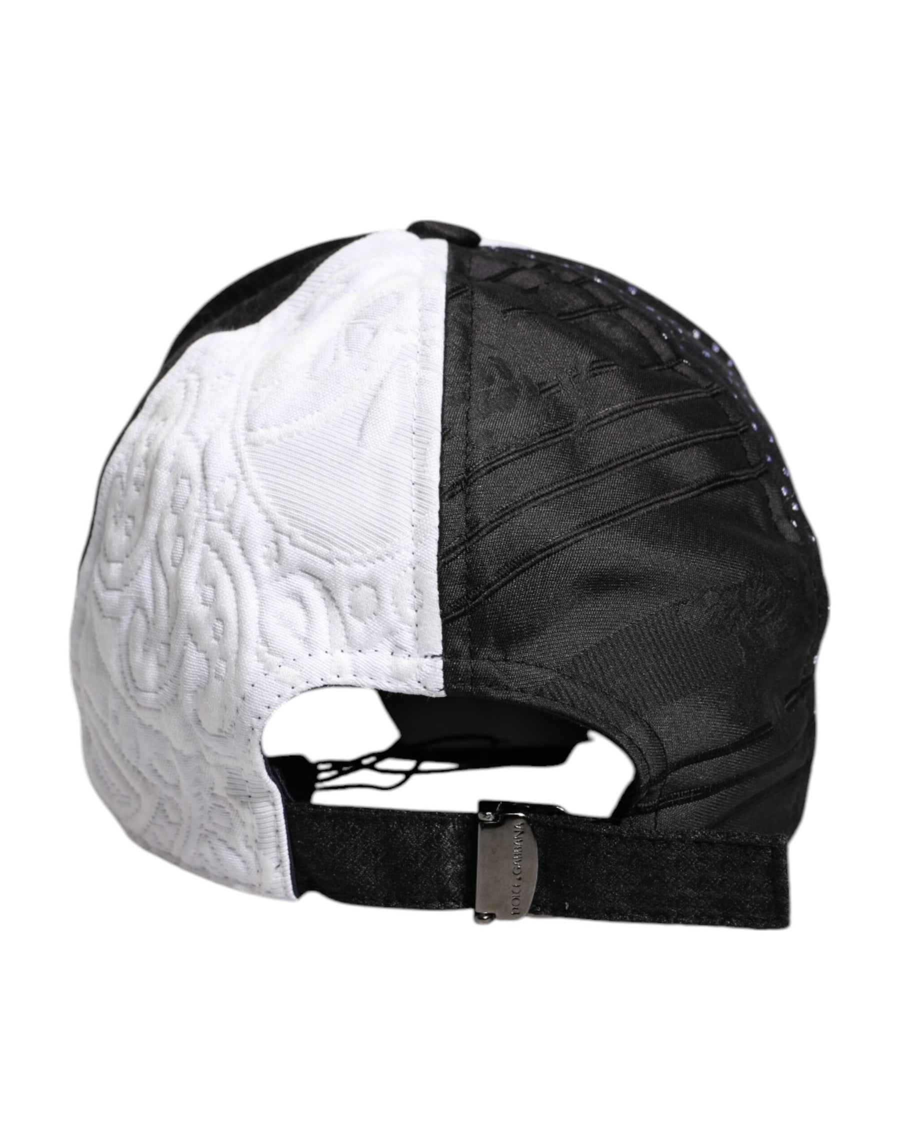Dolce & Gabbana White Black Polka Dot Feathers Baseball Cap | Regal Royce