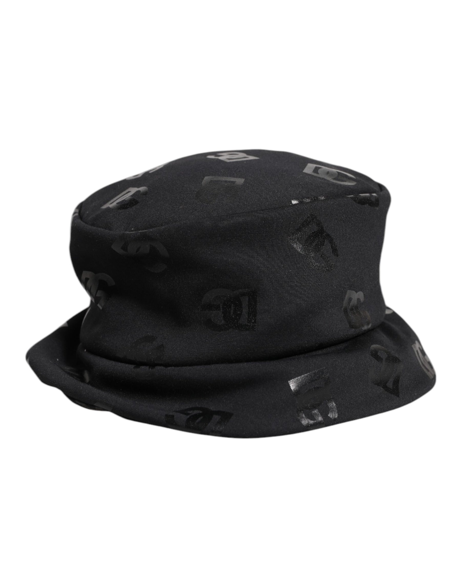 Dolce & Gabbana Black DG Monogram Polyester Jacquard Bucket Hat | Regal Royce