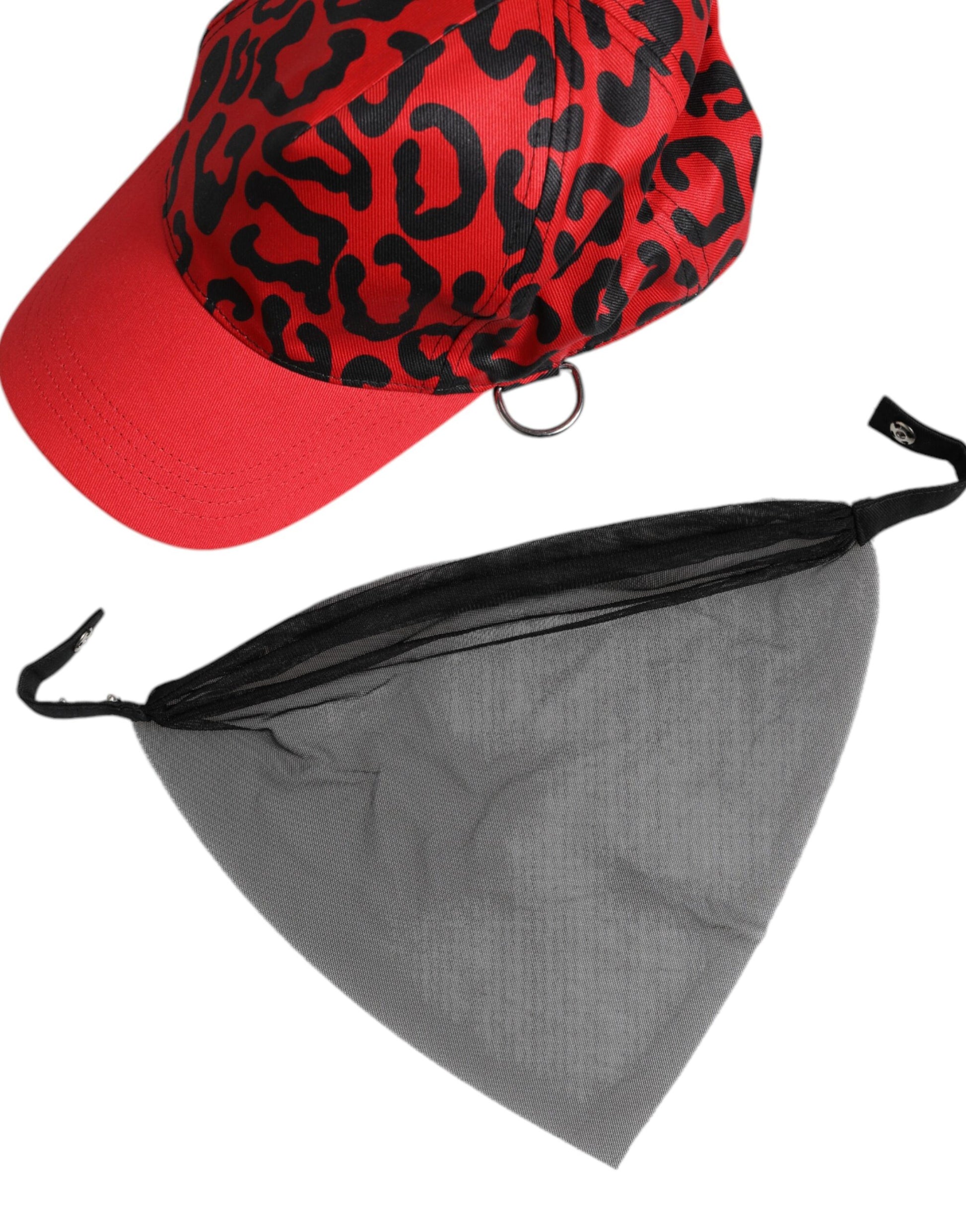 Dolce & Gabbana Red Cotton 6 Panels Women Baseball Cap