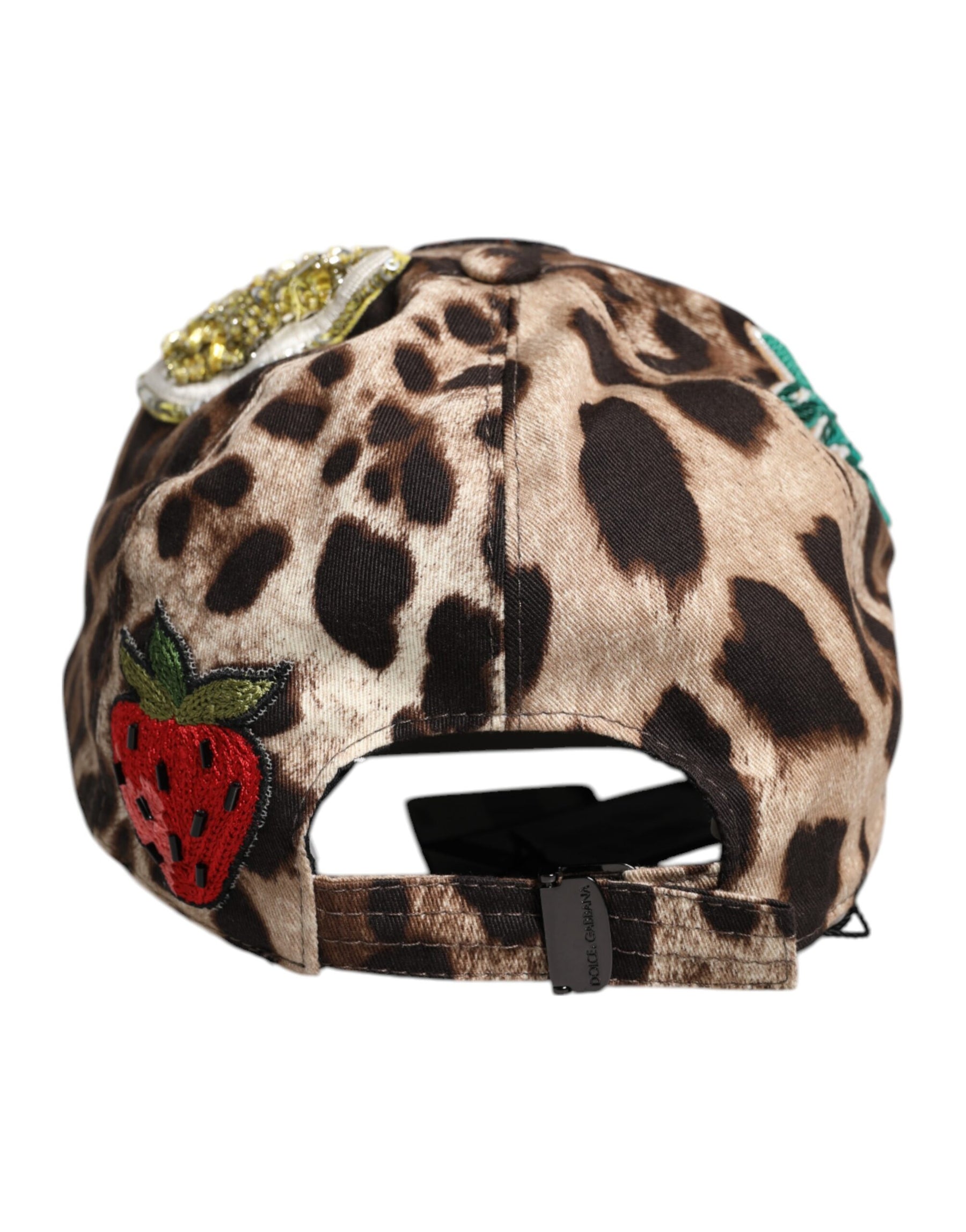 Dolce & Gabbana Brown Leopard Sequin Sicily Baseball Cap | Regal Royce