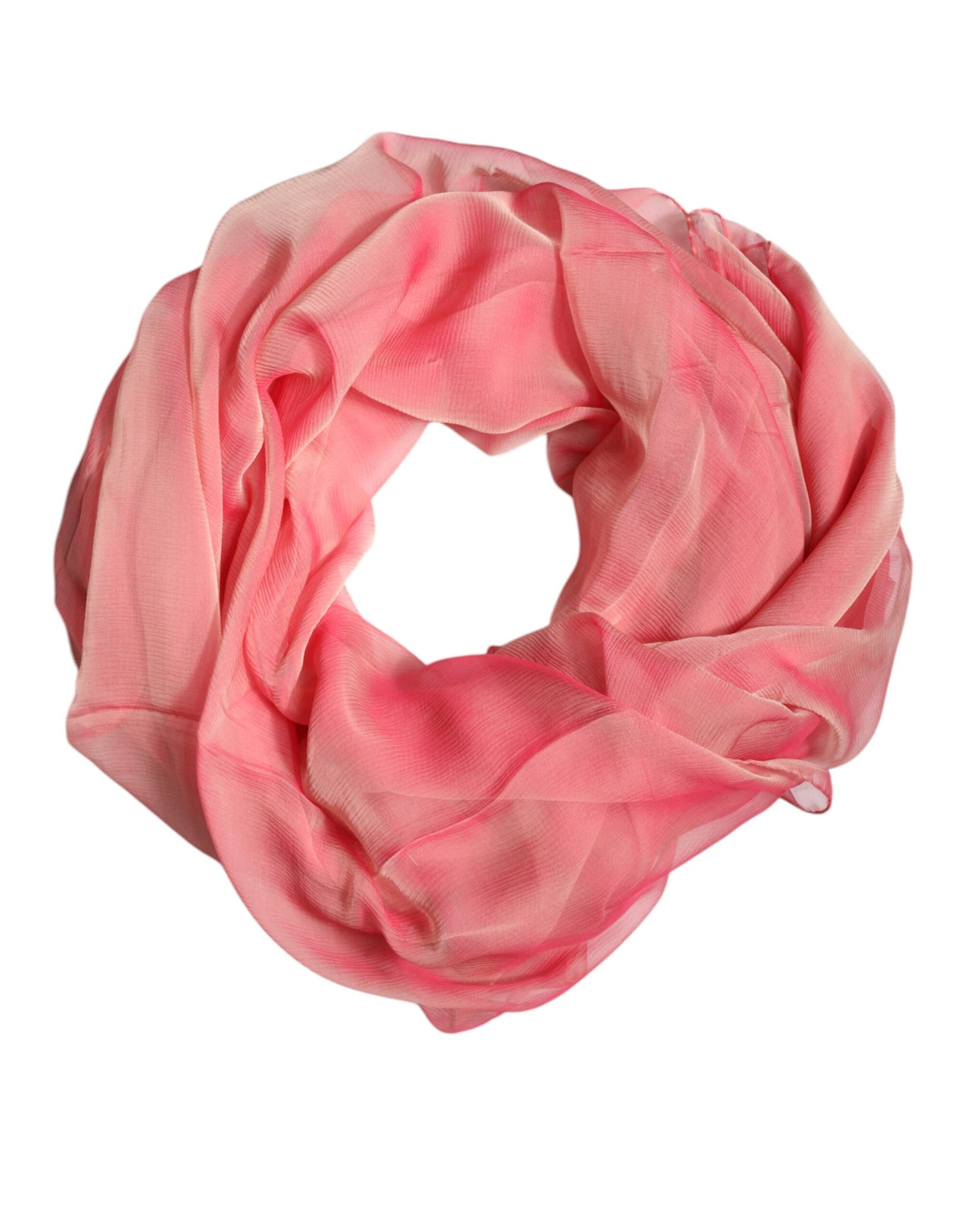 Dolce & Gabbana Pink Silk Rectangle Women Wrap Shawl Scarf | Regal Royce