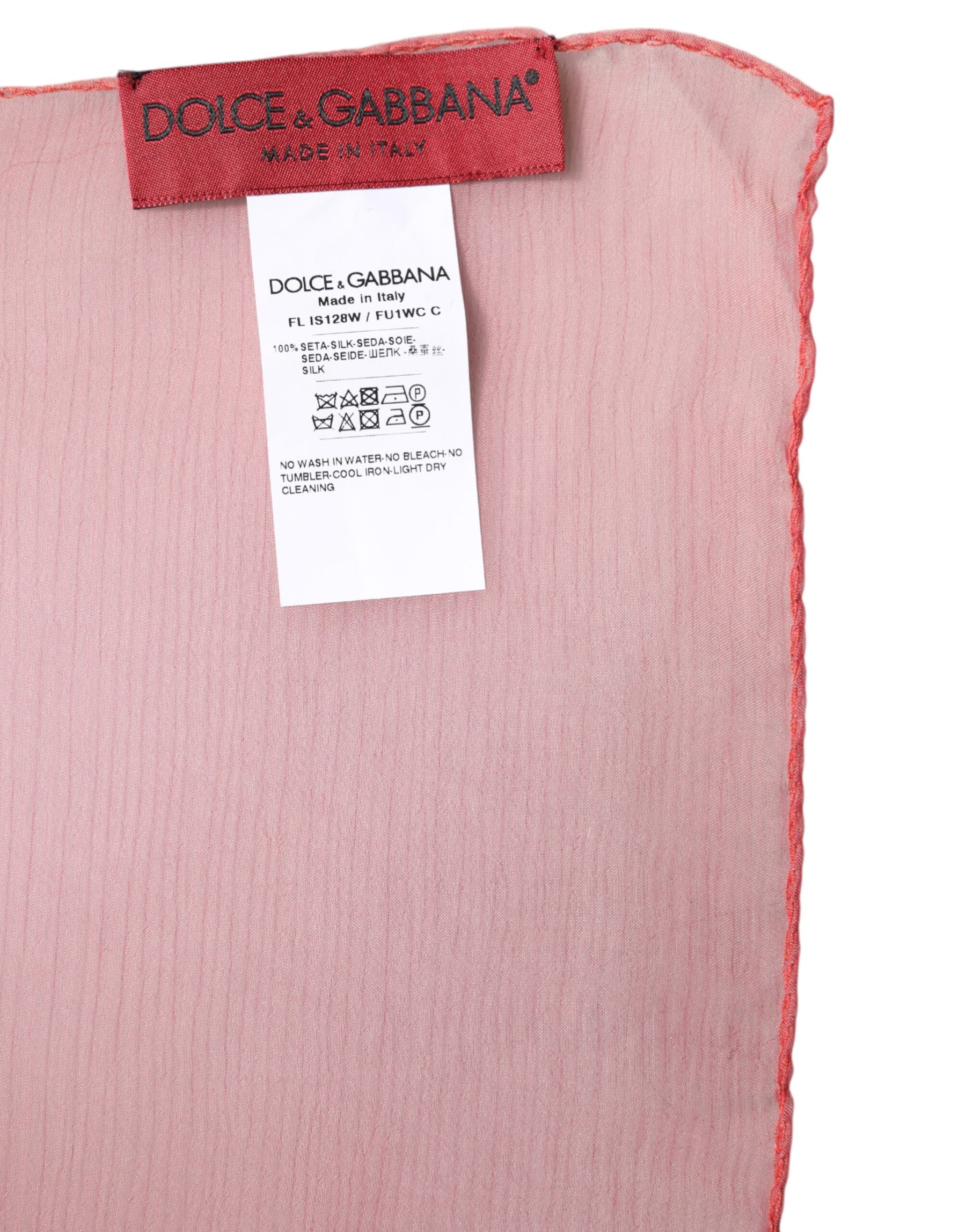 Dolce & Gabbana Pink Silk Rectangle Women Wrap Shawl Scarf | Regal Royce