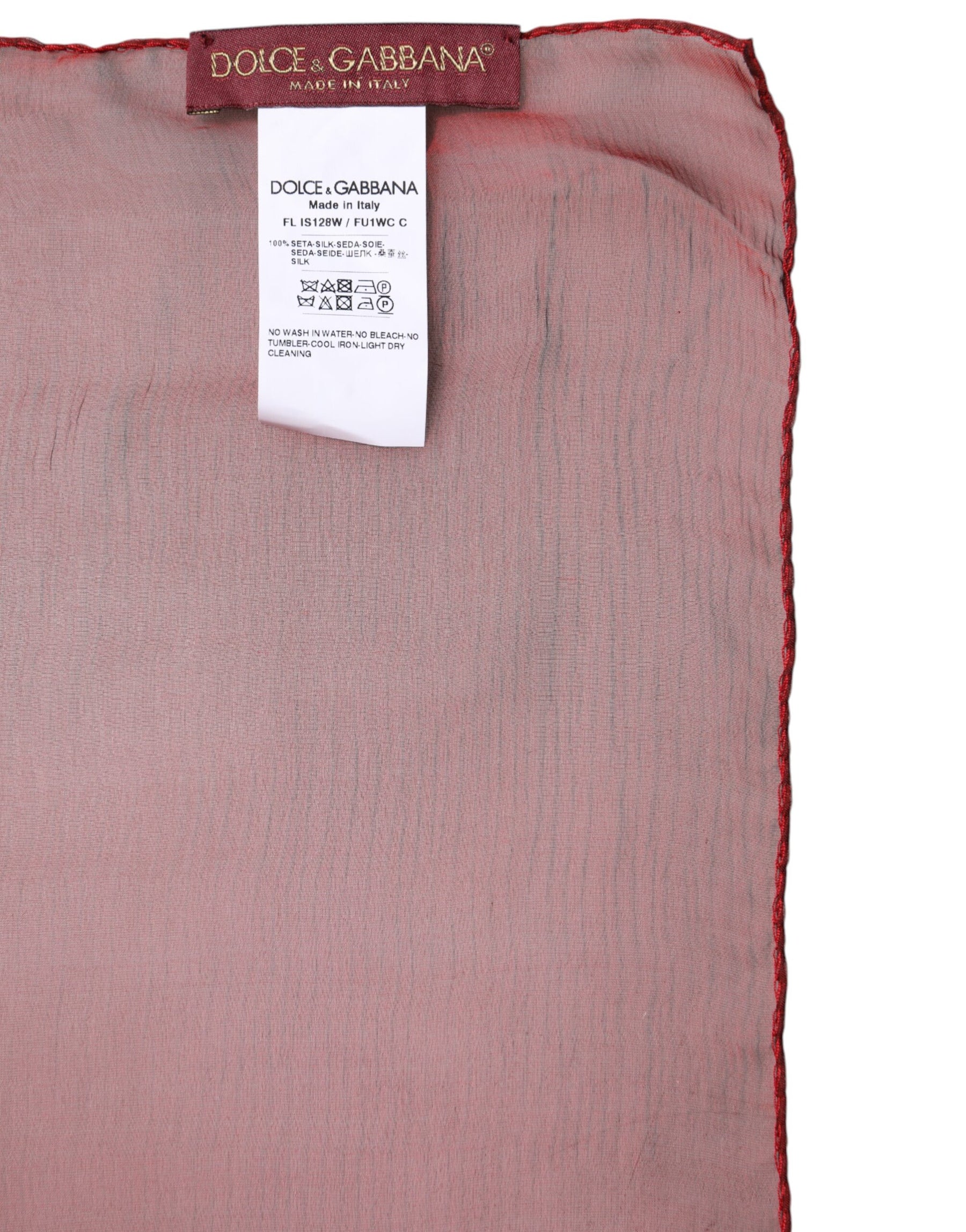 Dolce & Gabbana Red Silk Rectangle Women Wrap Shawl Scarf | Regal Royce