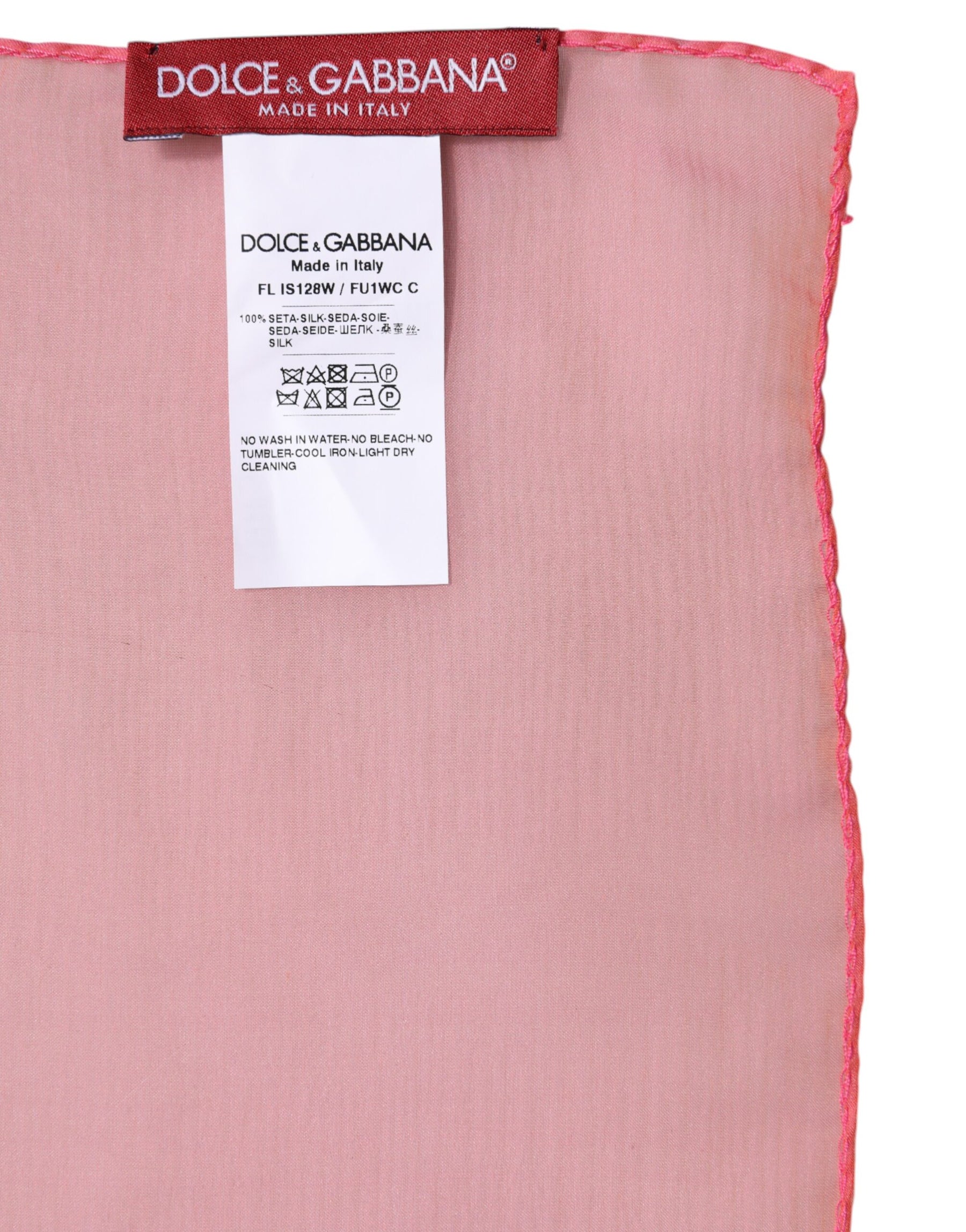 Dolce & Gabbana Pink Silk Rectangle Women Wrap Shawl Scarf | Regal Royce