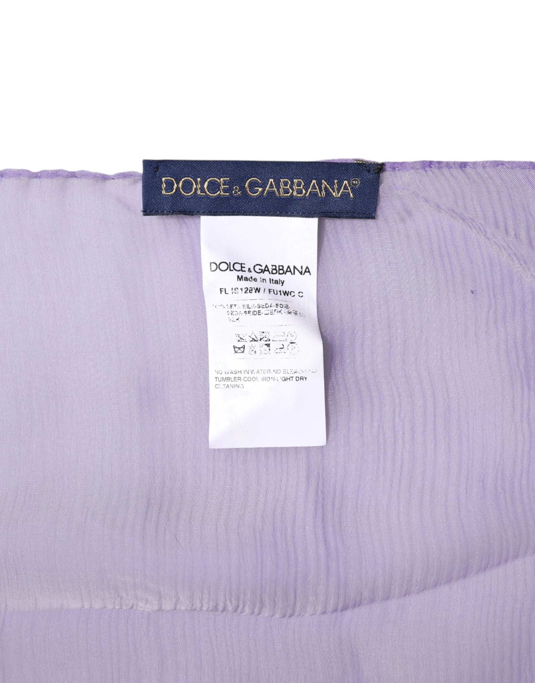 Dolce & Gabbana Purple Silk Rectangle Wrap Shawl Scarf | Regal Royce