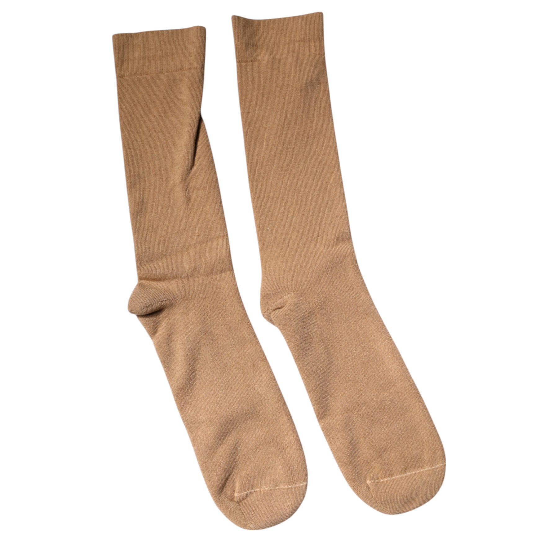 Dolce & Gabbana Brown Solid Cotton Mid Calf Men Socks | Regal Royce