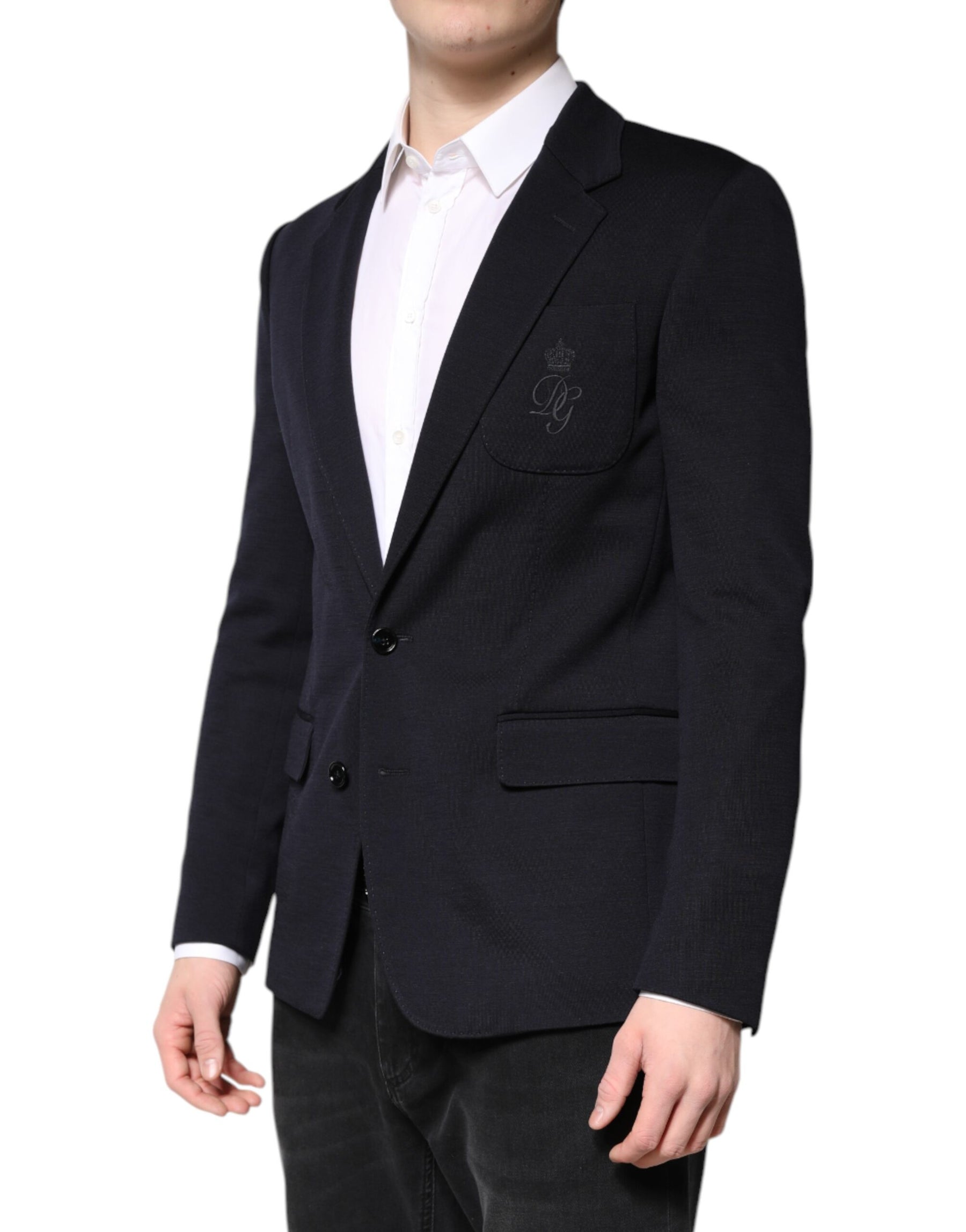 Dolce & Gabbana Black Wool Single Breasted Coat Suit Blazer | Regal Royce