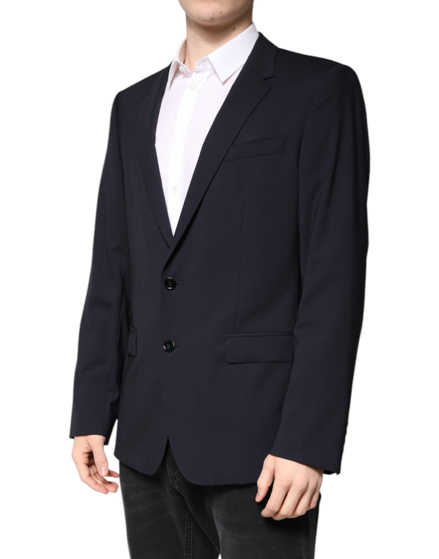 Dolce & Gabbana Black MARTINI Single Breasted Coat Blazer | Regal Royce