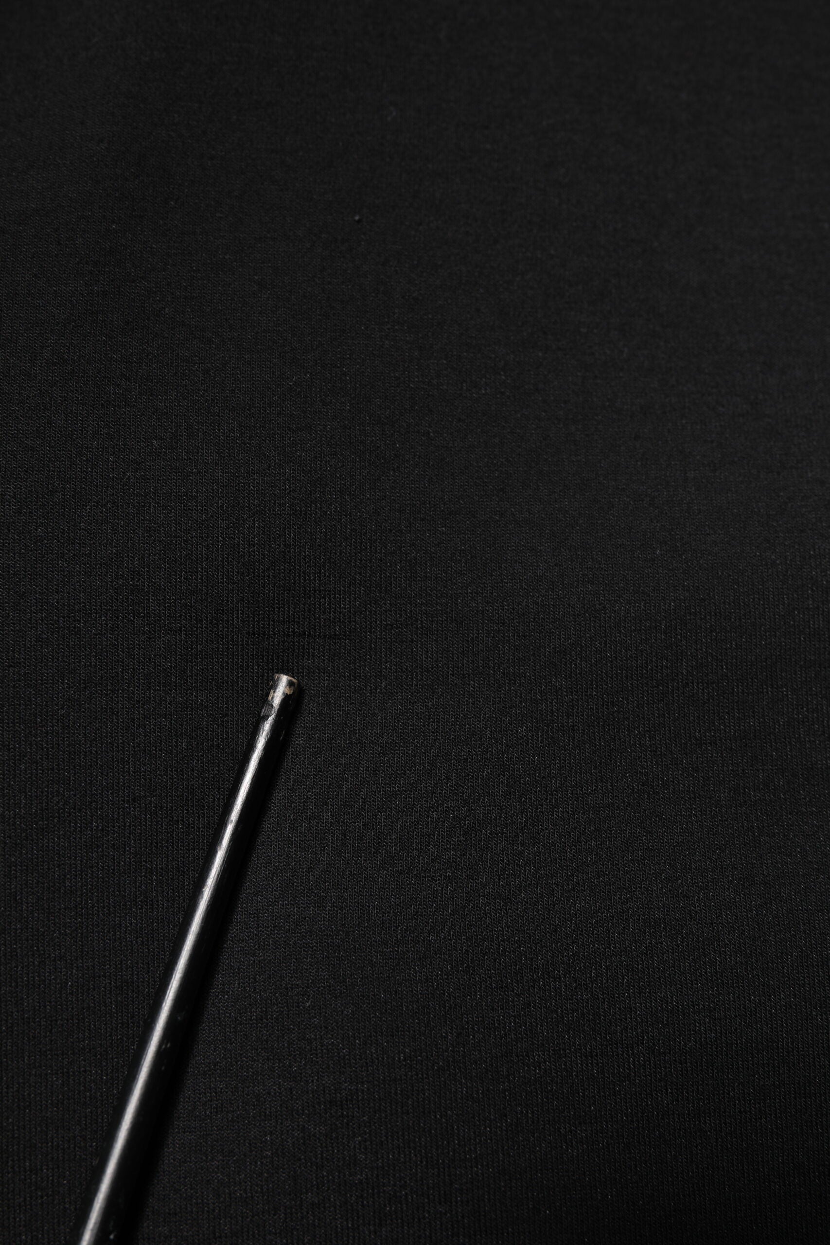 Dolce & Gabbana Black Cotton DG Crew Neck Pullover Sweater