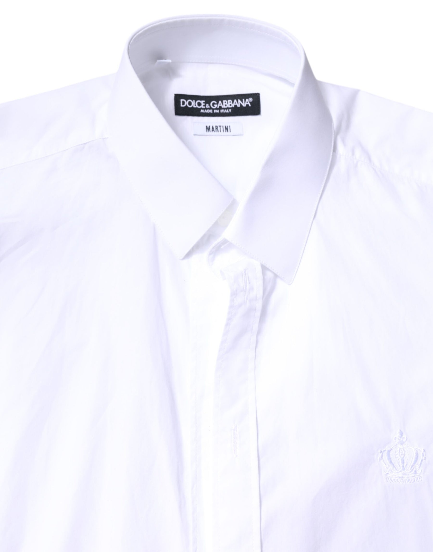Dolce & Gabbana White MARTINI Cotton Men Formal Dress Shirt | Regal Royce