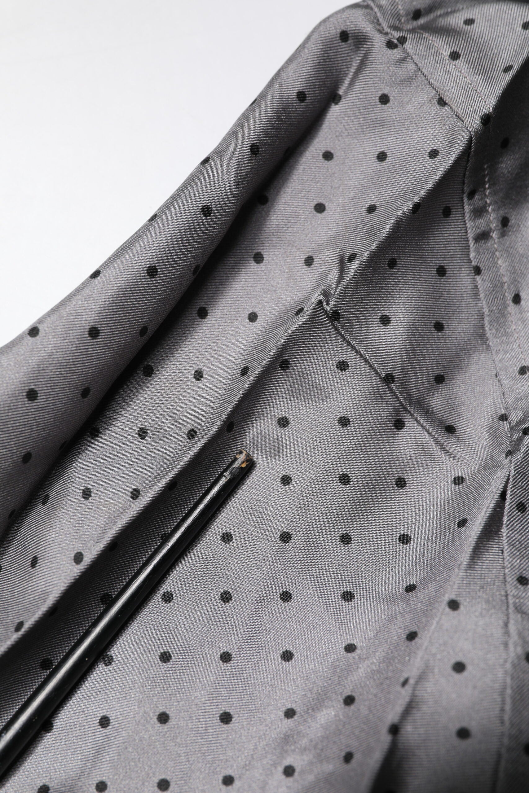 Dolce & Gabbana Gray Polka Dot Silk Long Sleeve Shirt | Regal Royce