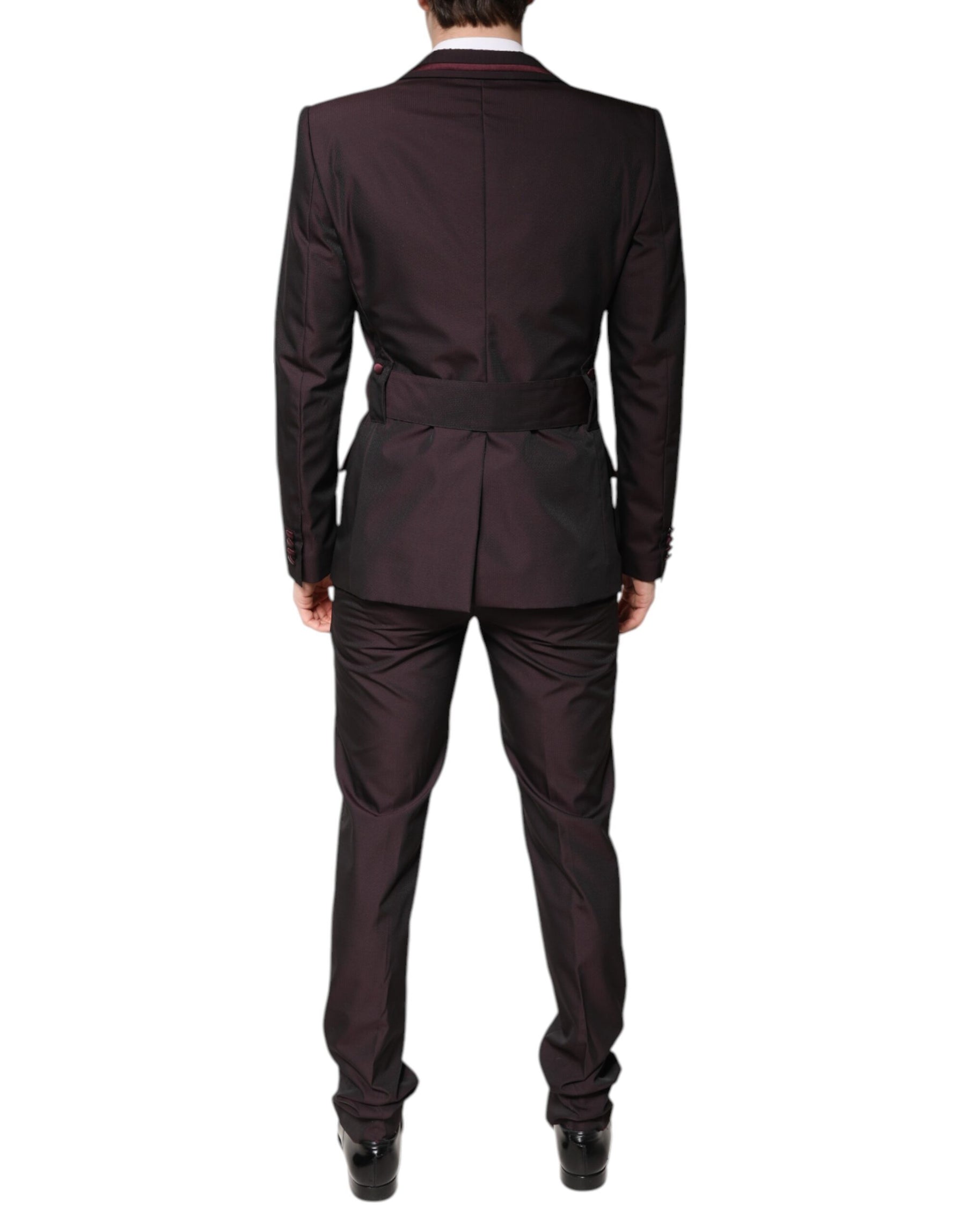 Dolce & Gabbana Maroon Single Breasted Formal 2 Piece Suit | Regal Royce
