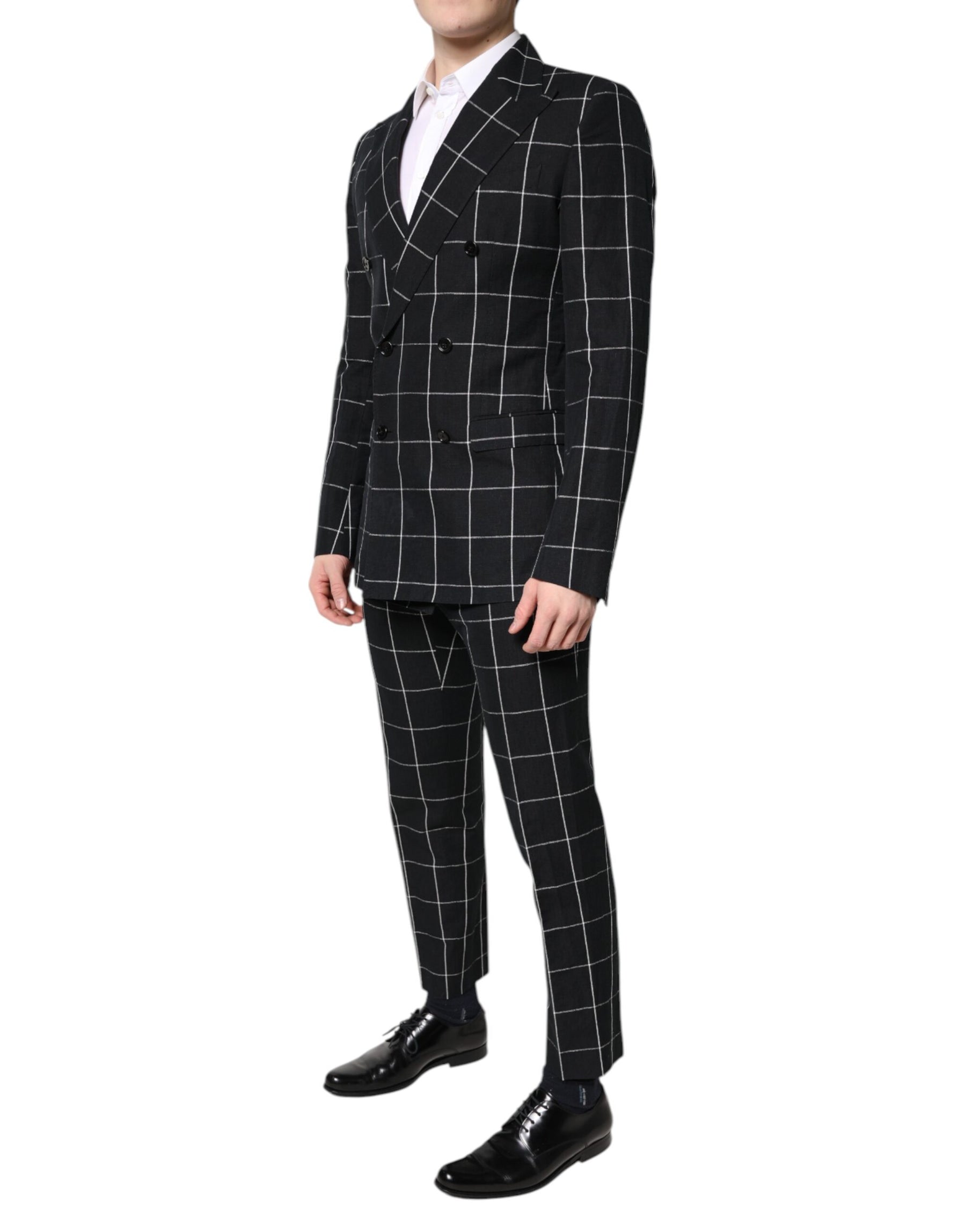 Dolce & Gabbana Black TAORMINA Double Breasted 2 Piece Suit | Regal Royce