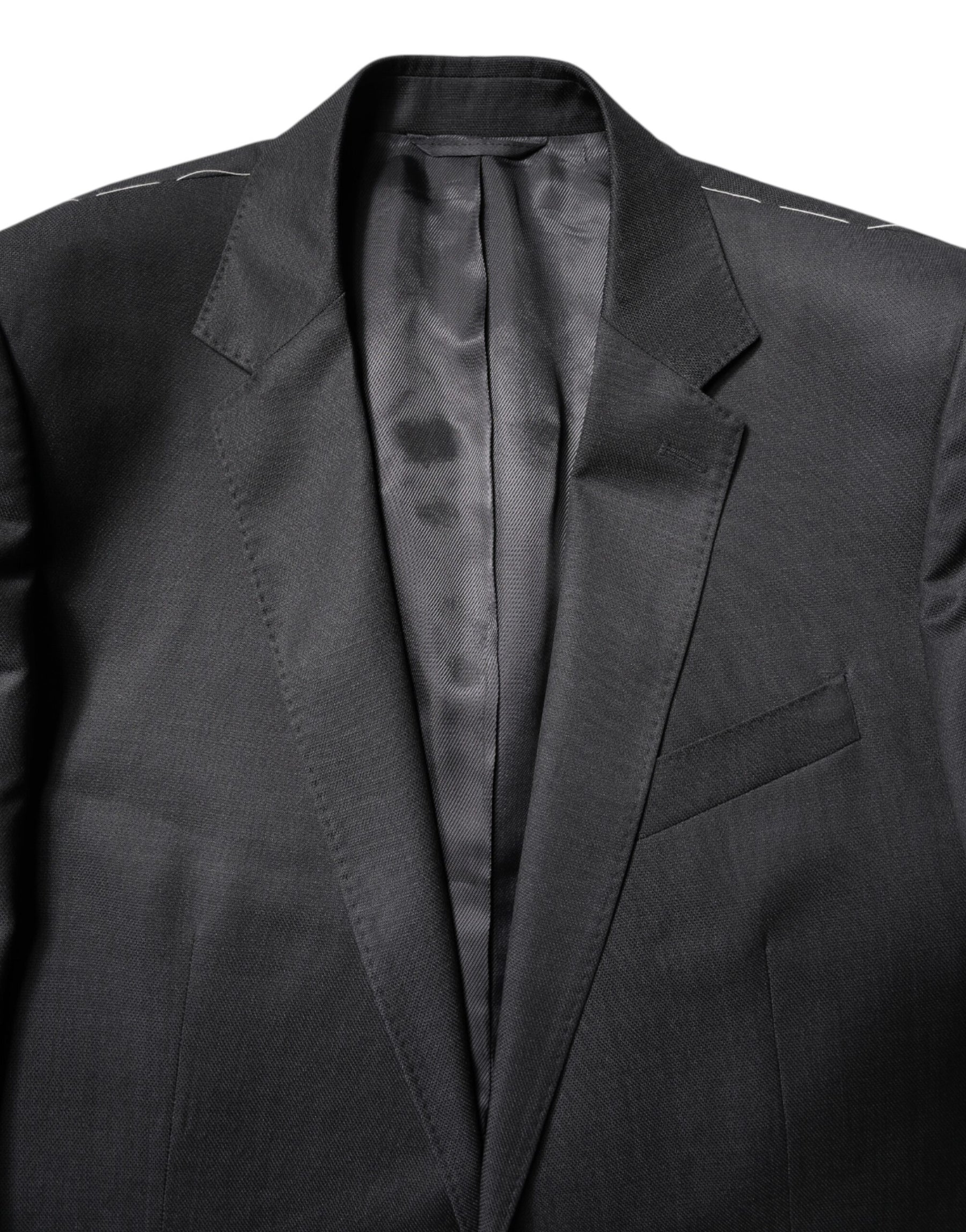 Dolce & Gabbana Dark Gray Wool Single Breasted 2 Piece Suit | Regal Royce