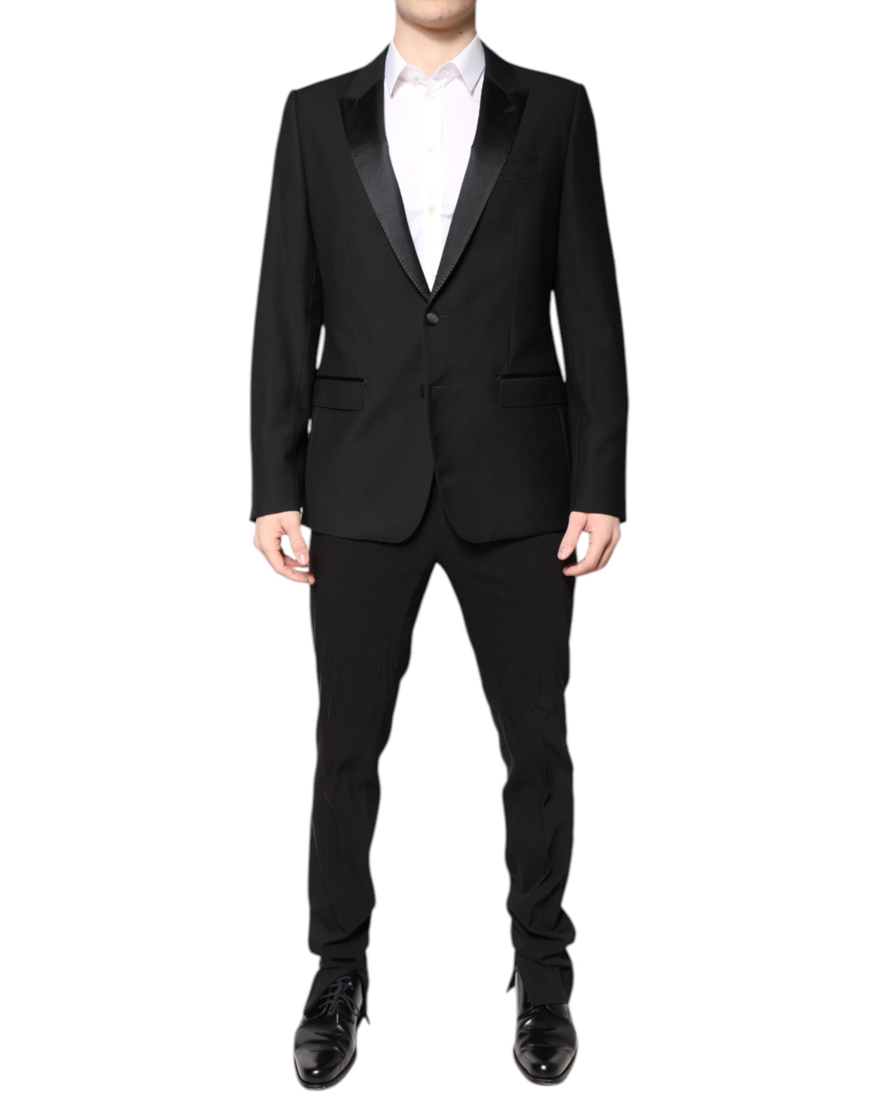Dolce & Gabbana Black Wool Single Breasted 2 Piece Suit | Regal Royce