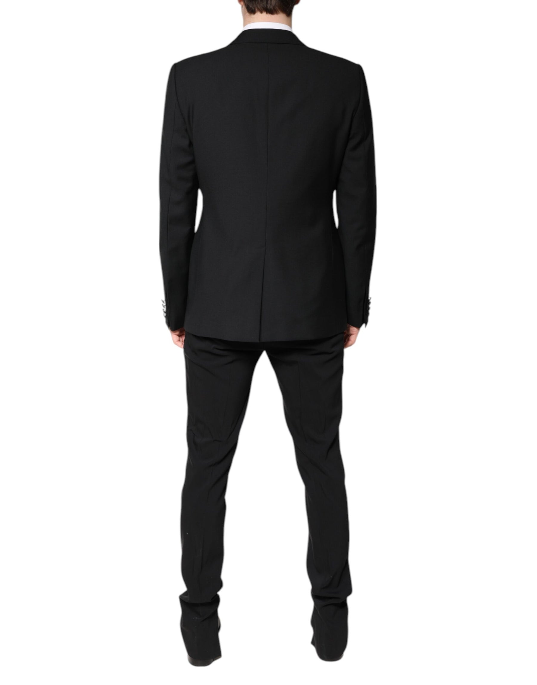 Dolce & Gabbana Black Wool Single Breasted 2 Piece Suit | Regal Royce