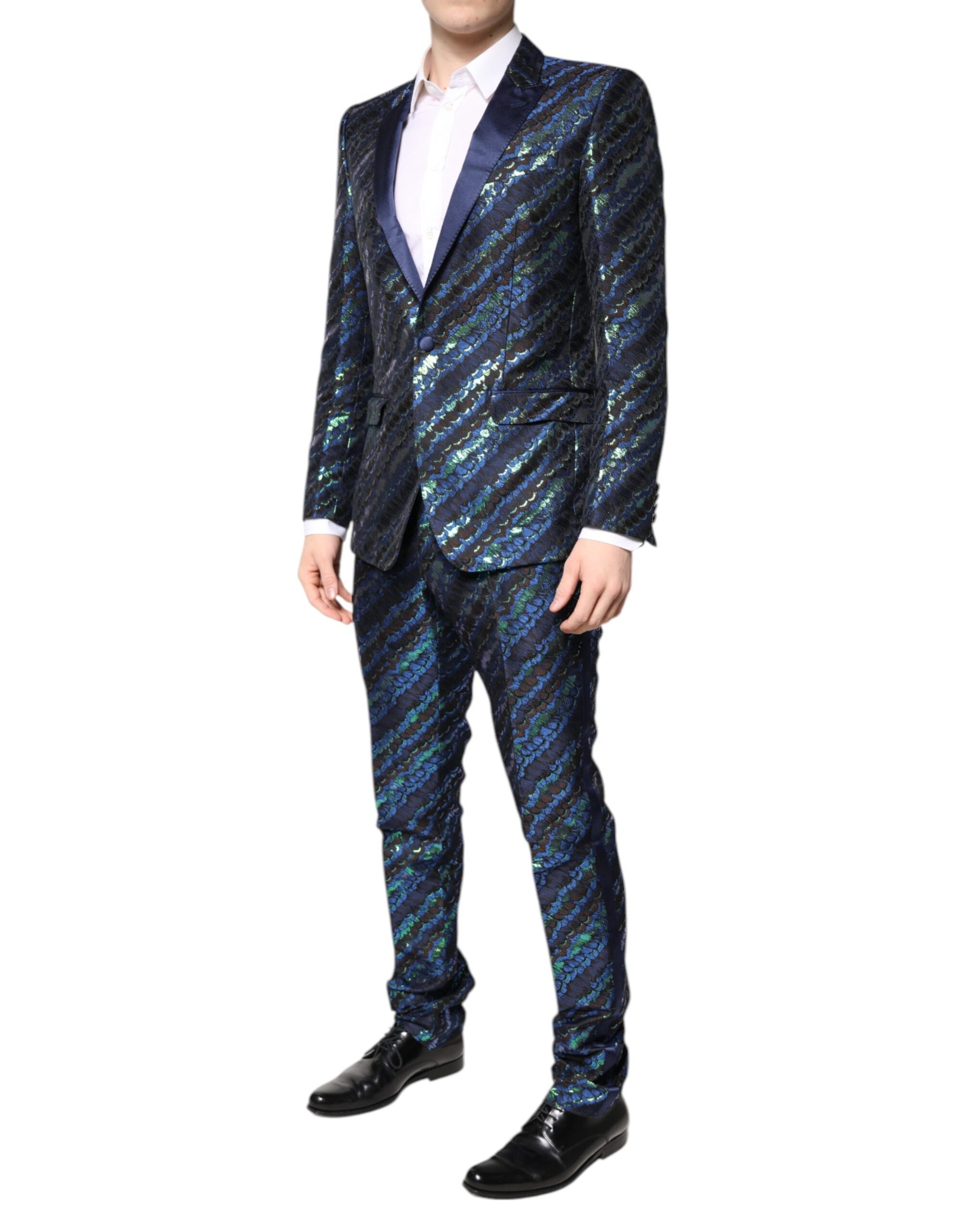 Dolce & Gabbana Multicolor Polyester Jacquard 2 Piece Suit | Regal Royce