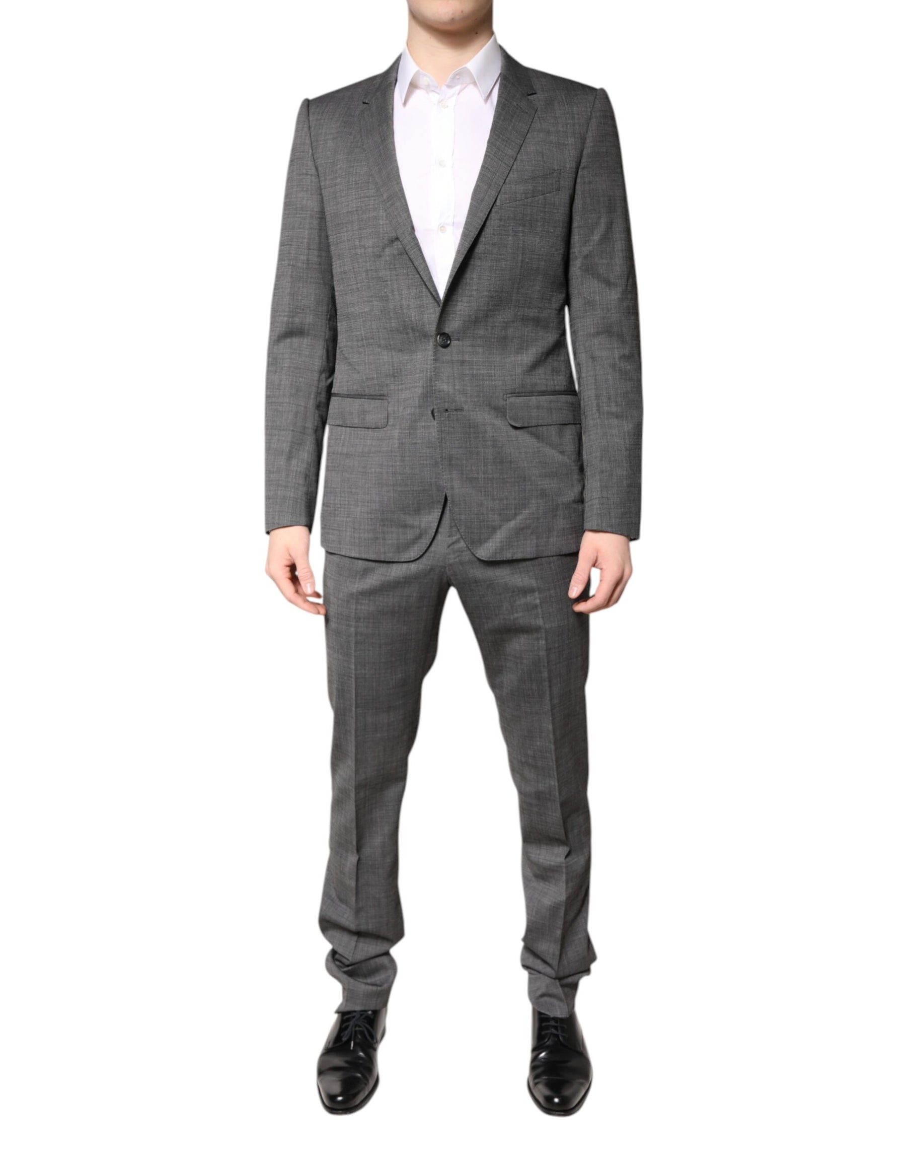 Dolce & Gabbana Gray Wool Single Breasted 2 Piece Suit | Regal Royce