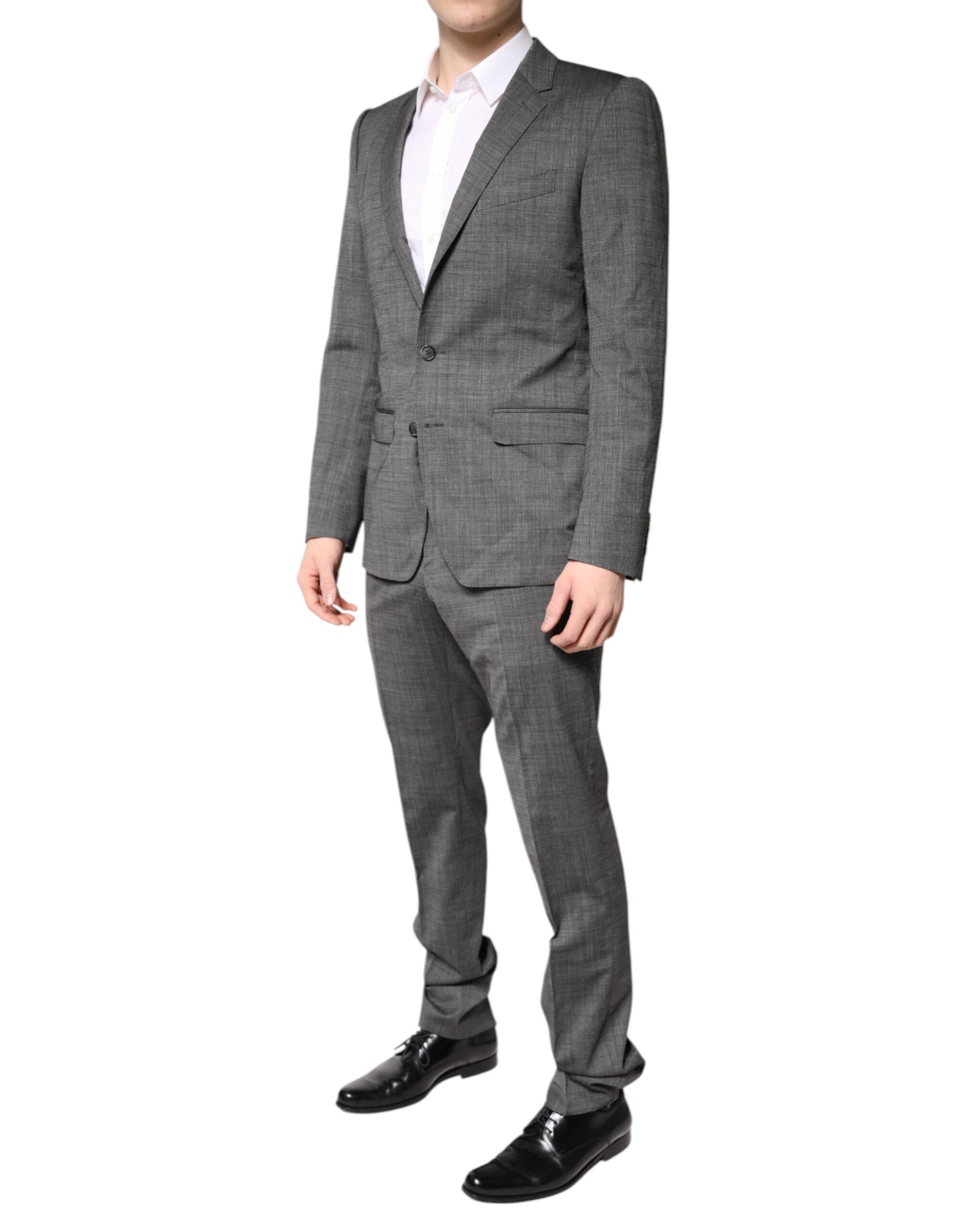 Dolce & Gabbana Gray Wool Single Breasted 2 Piece Suit | Regal Royce