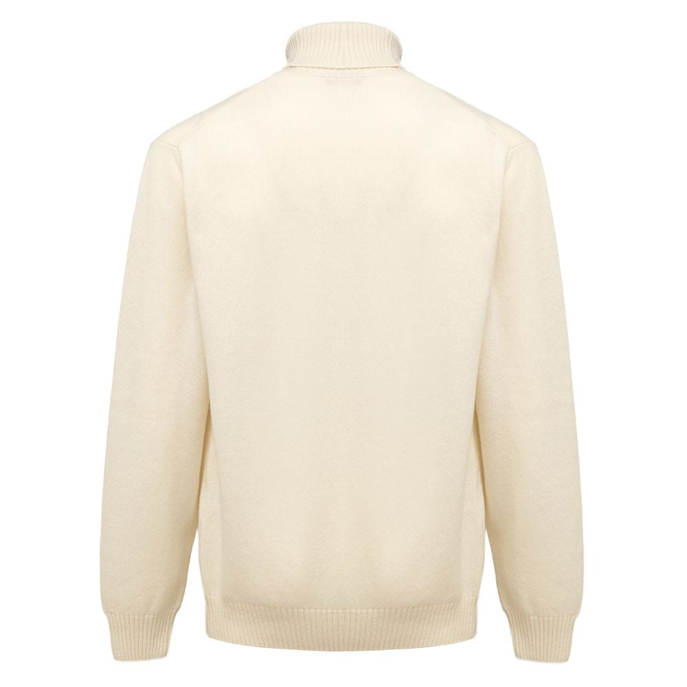 Cruciani White Cashmere Turtleneck | Regal Royce