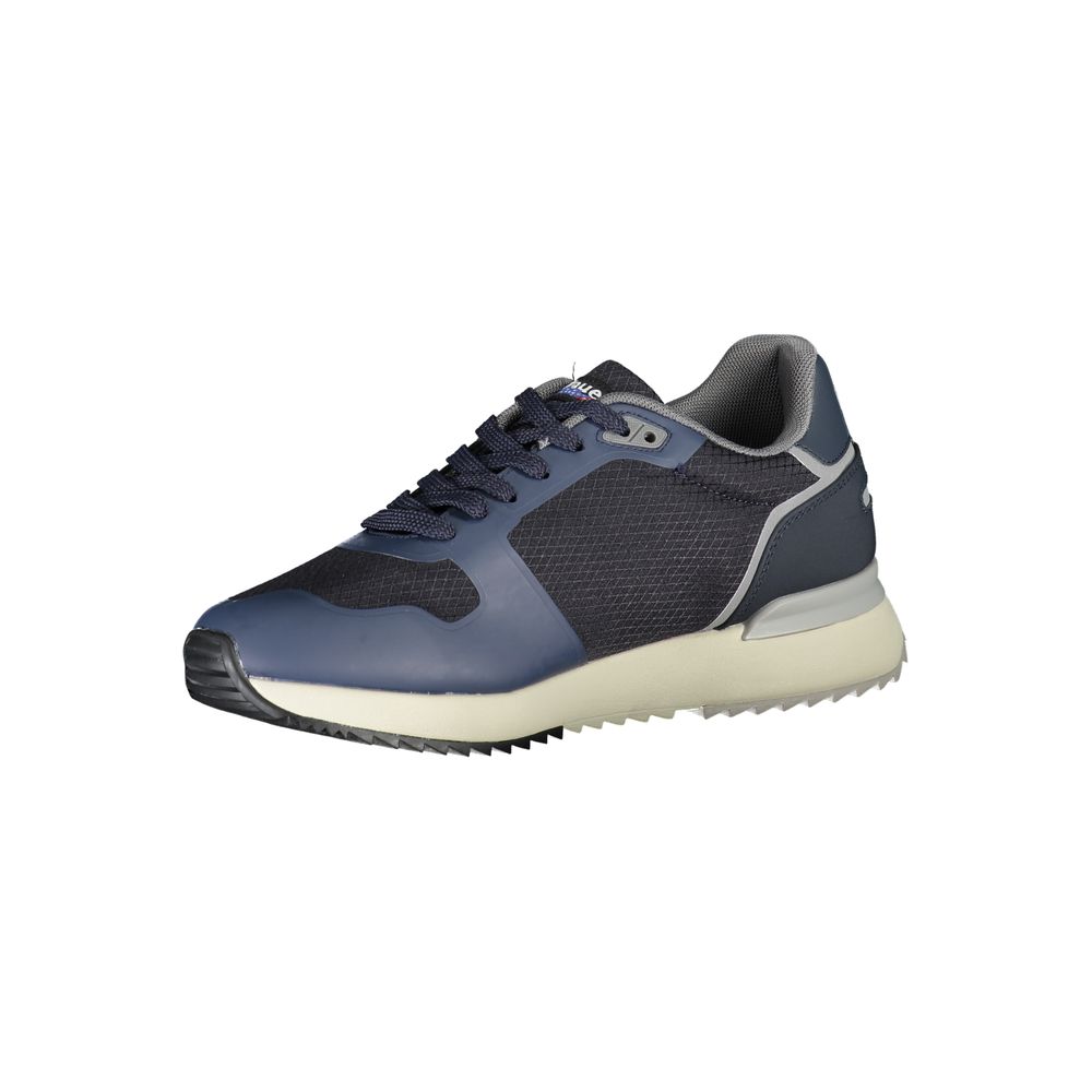 Blauer Dapper Blue Sneakers with Contrast Detailing | Regal Royce