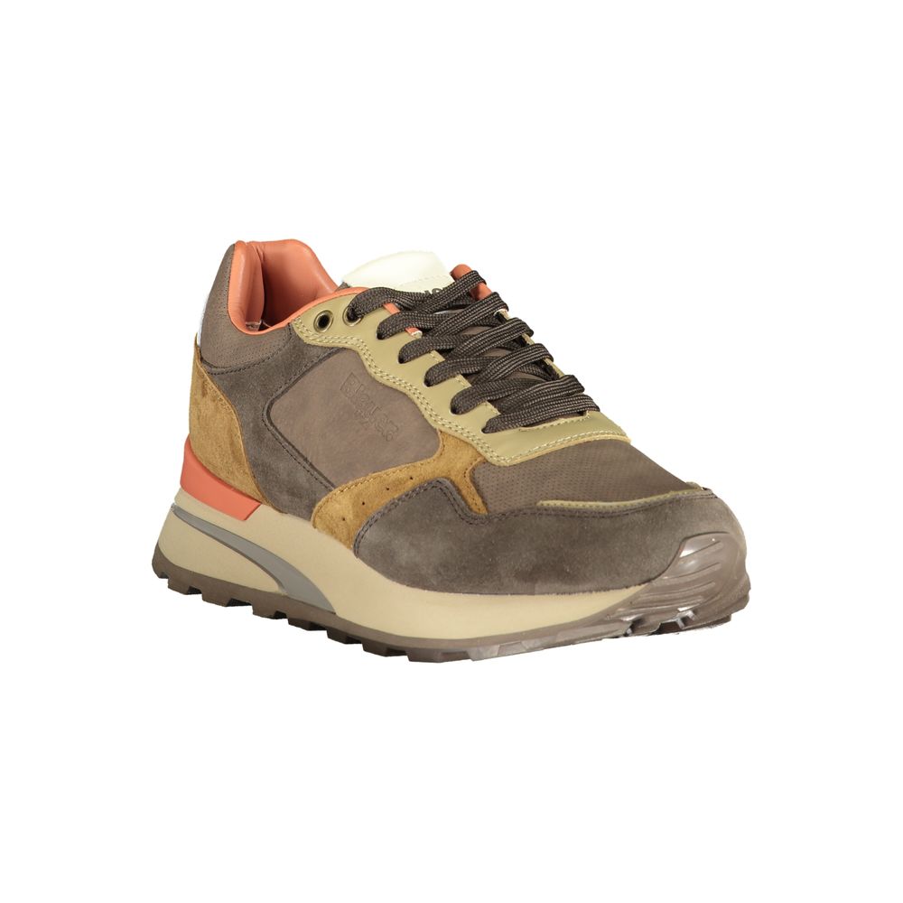 Blauer Marrone Polyurethane Men Sneaker | Regal Royce