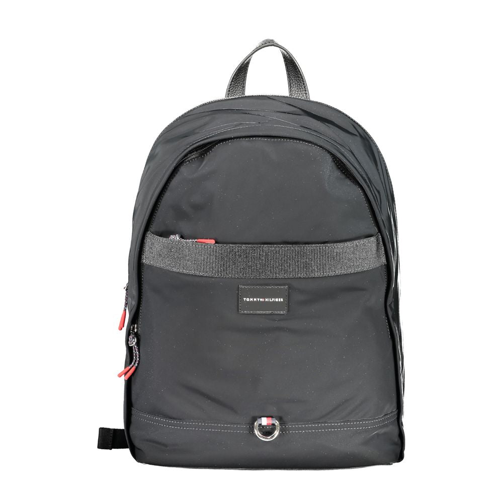Tommy Hilfiger Black Polyester Men Backpack | Regal Royce